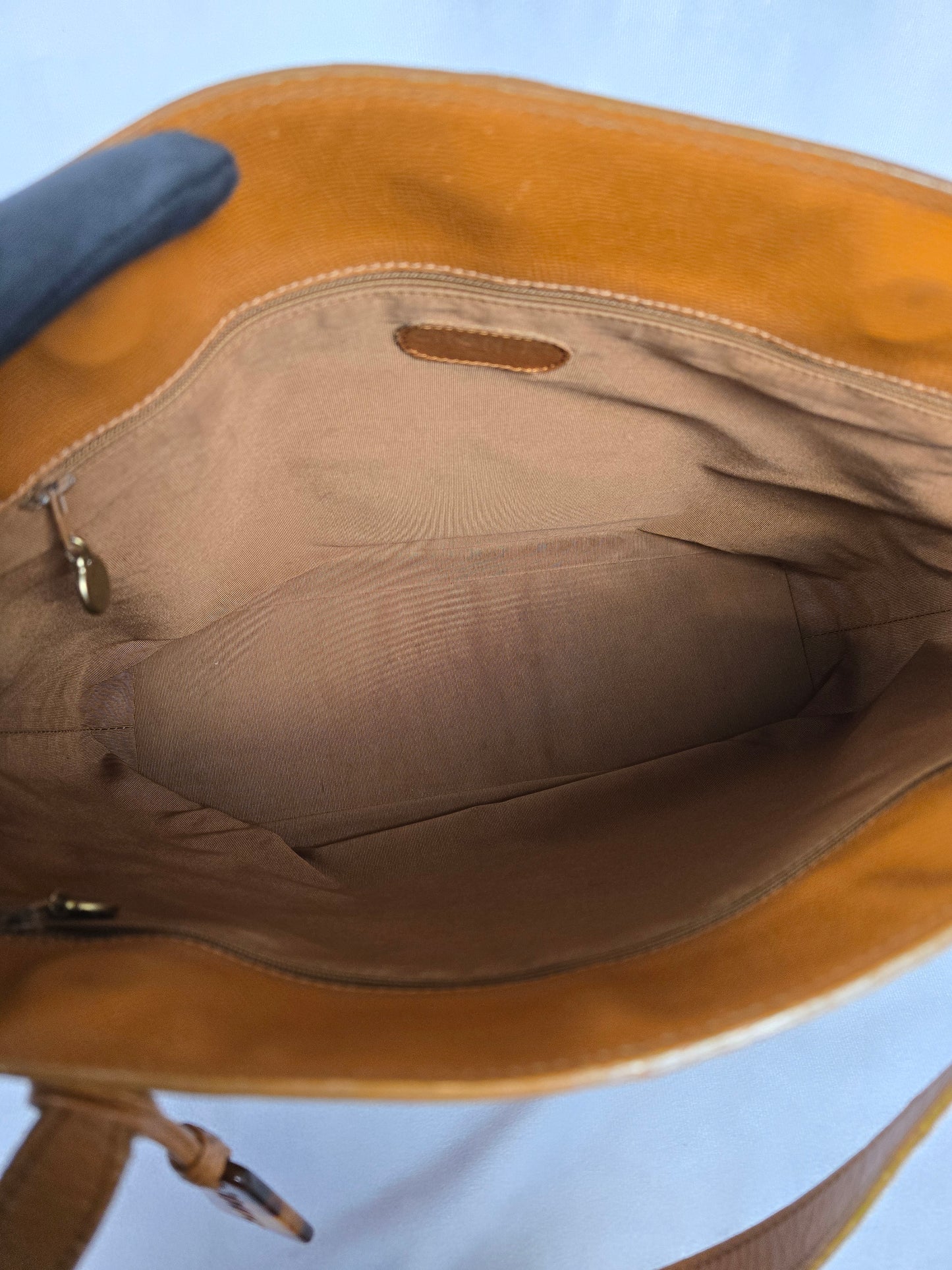 Chanel Tan Leather Tote with Tortoise Shell Tag