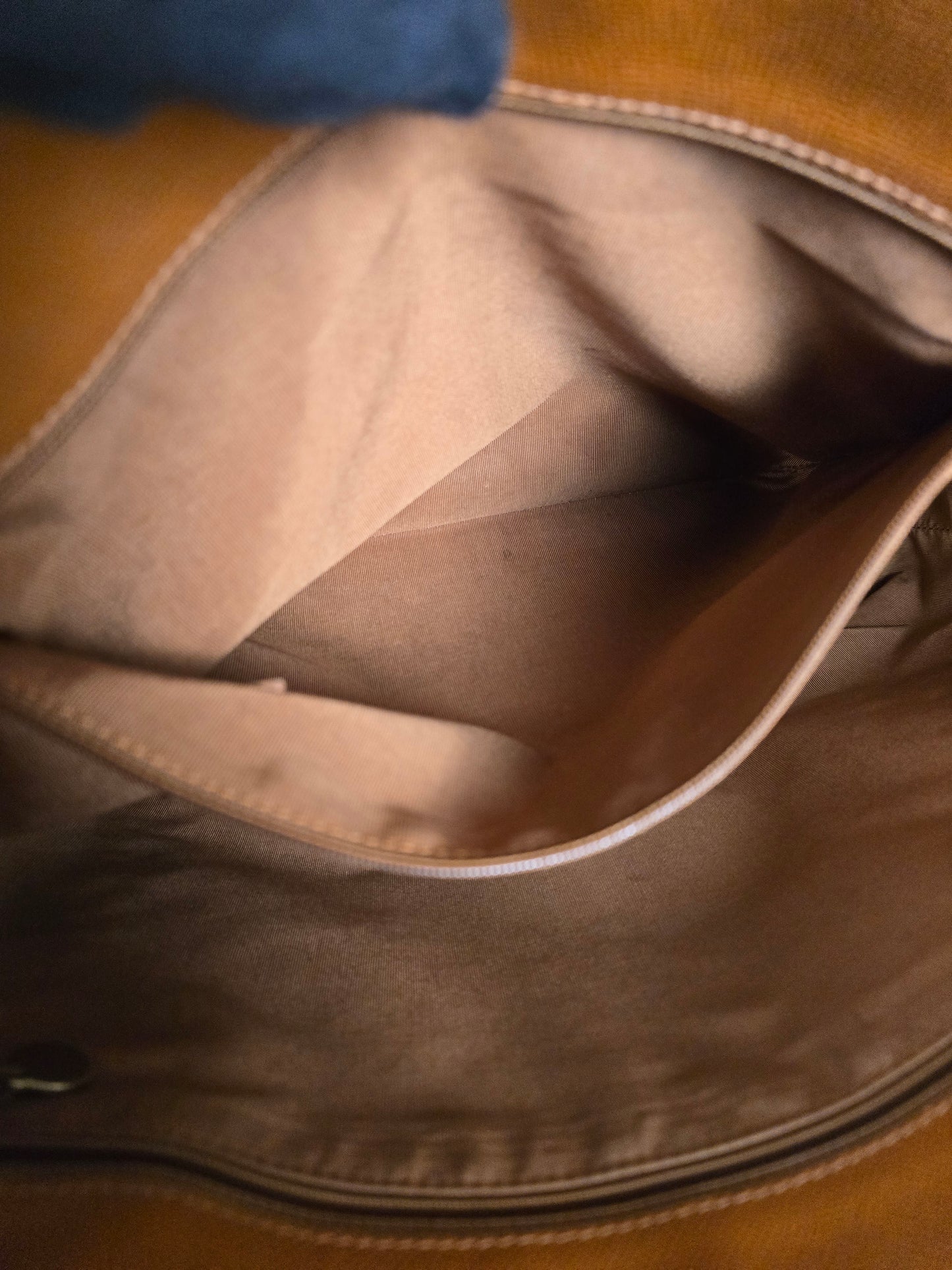 Chanel Tan Leather Tote with Tortoise Shell Tag