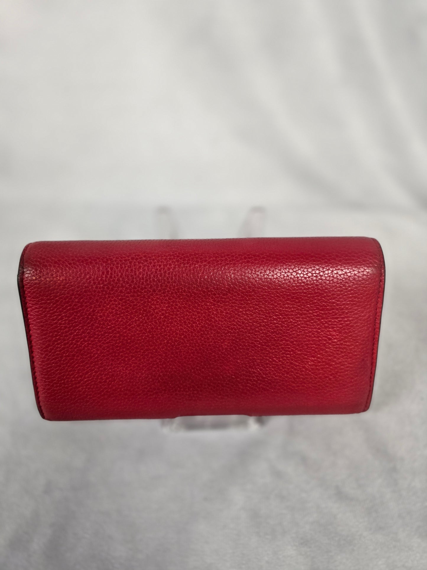Louis Vuitton Monogram Double V Wallet in Red Leather and LV Coated Canvas