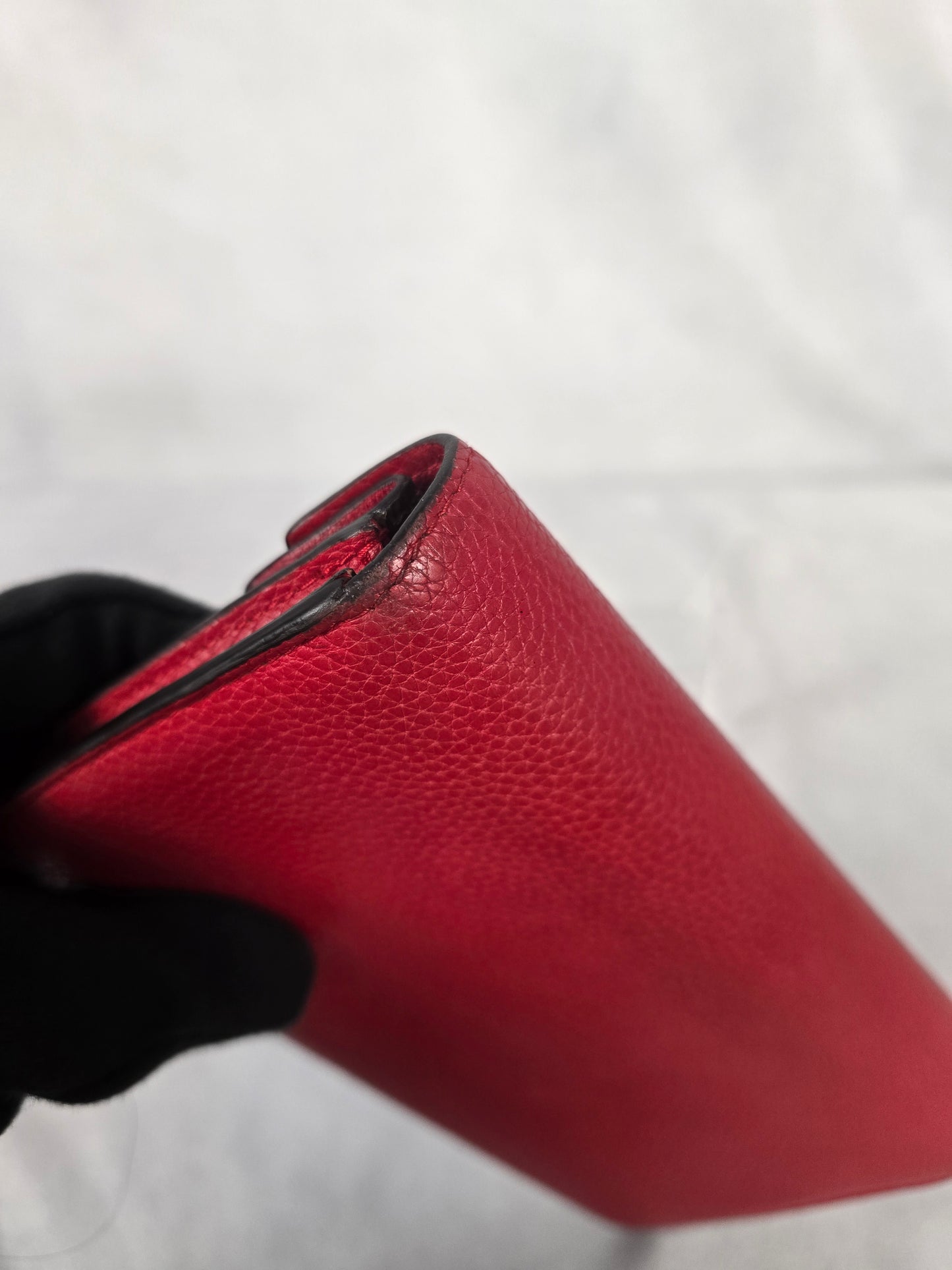 Louis Vuitton Monogram Double V Wallet in Red Leather and LV Coated Canvas