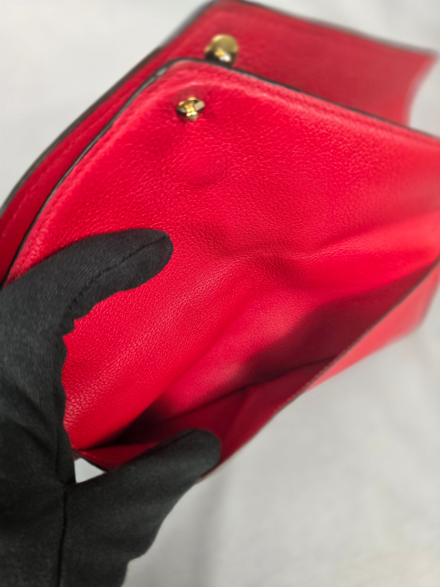 Louis Vuitton Monogram Double V Wallet in Red Leather and LV Coated Canvas