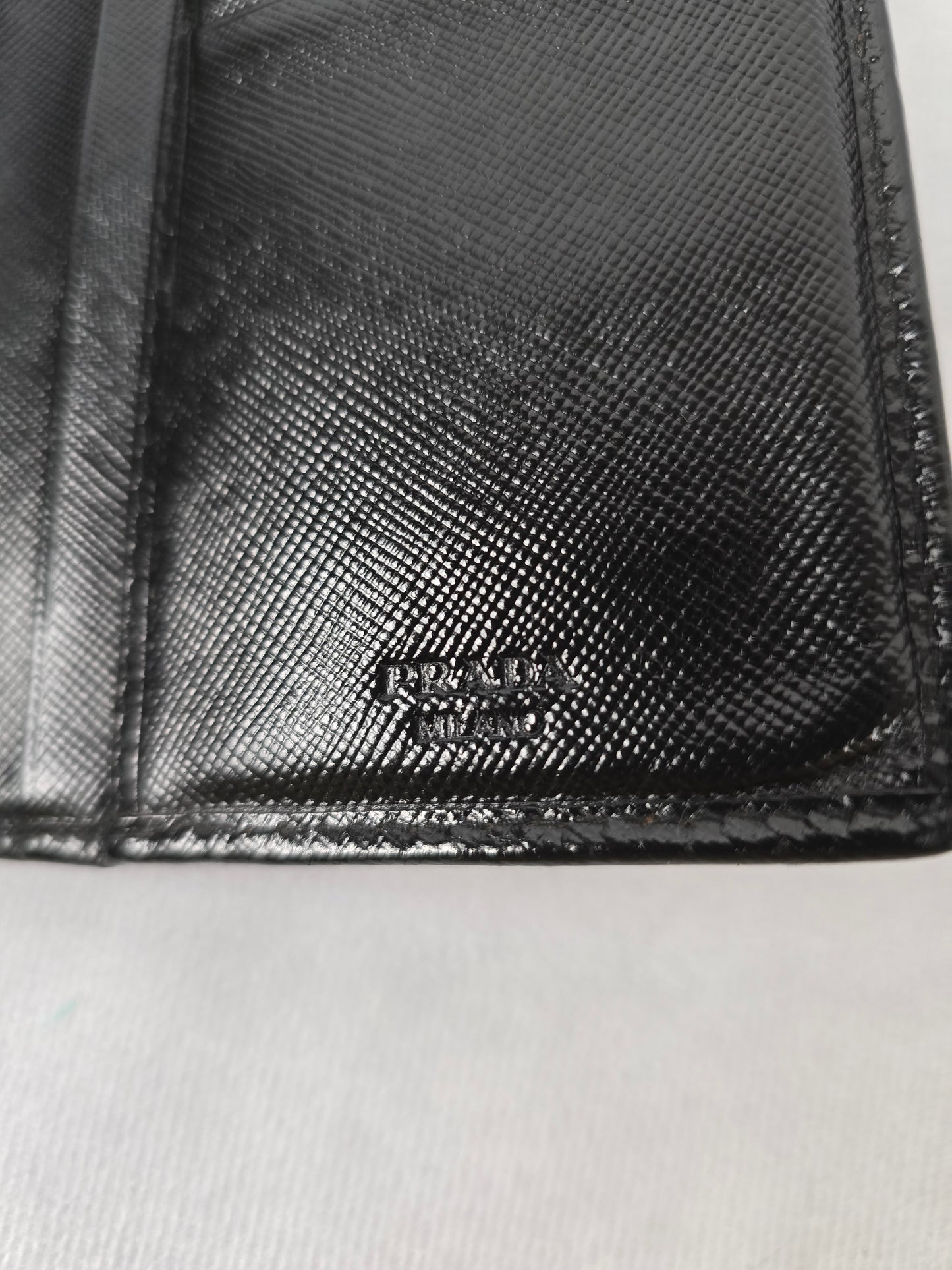 Prada Black Leather Long Wallet