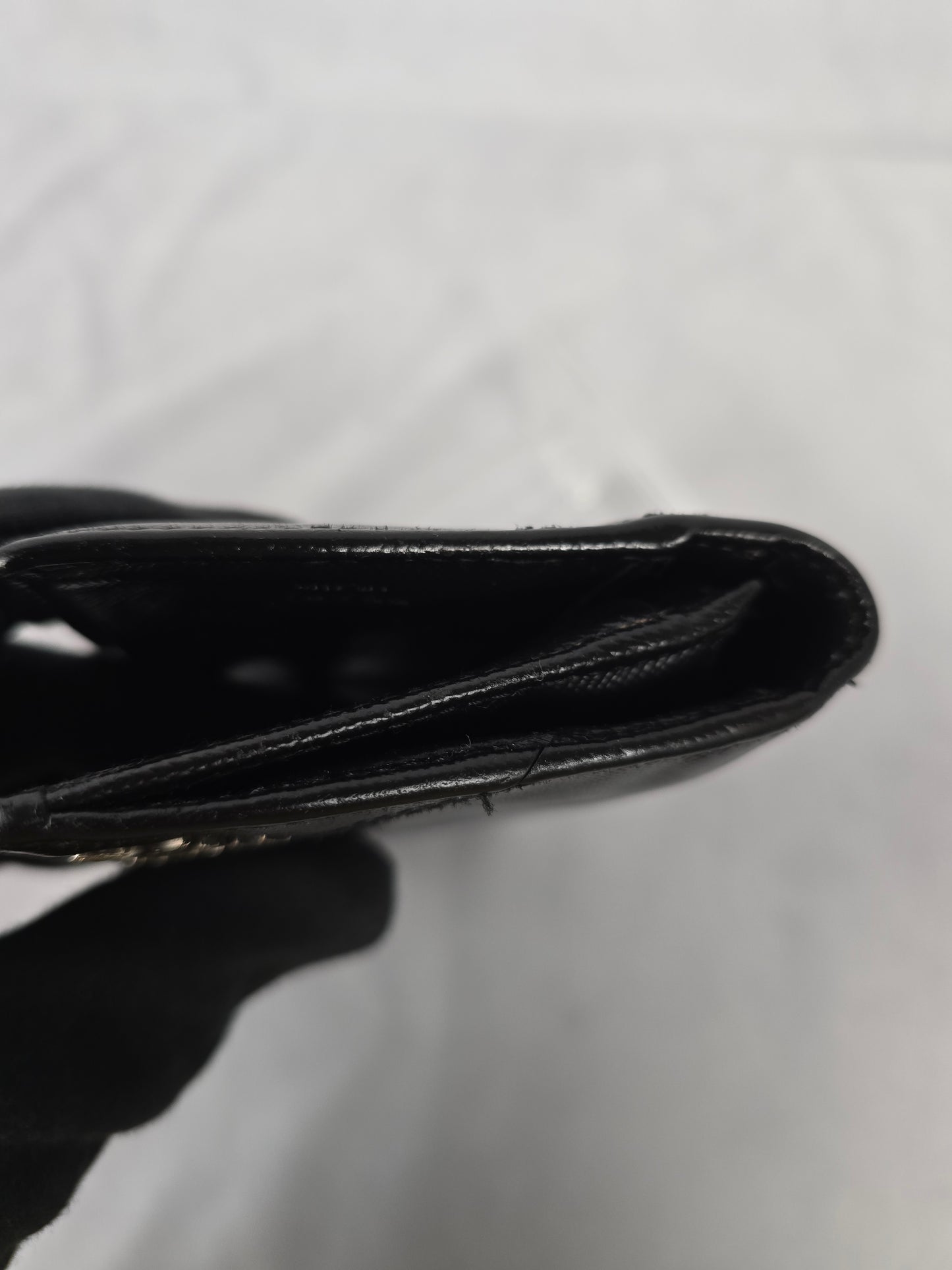 Prada Black Leather Long Wallet