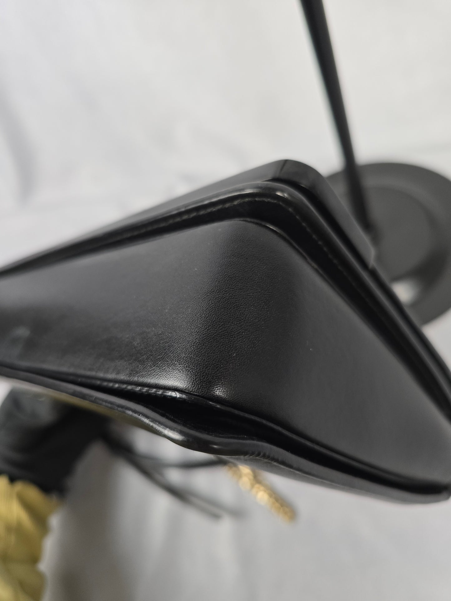 Bvlgari Black Leather and Perspex Flap Cover Shoulder Bag