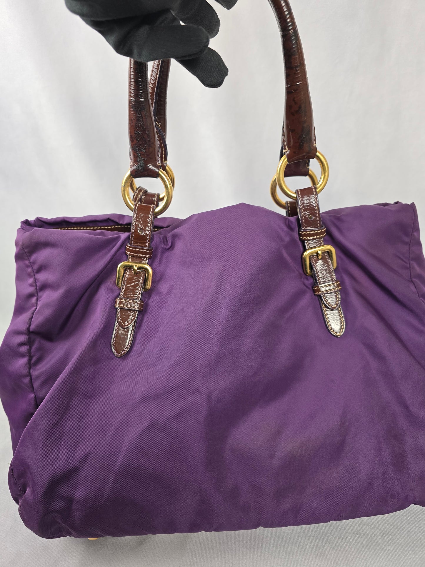 Prada Limited Edition Tessuto Pietre Jeweled Tote in Purple
