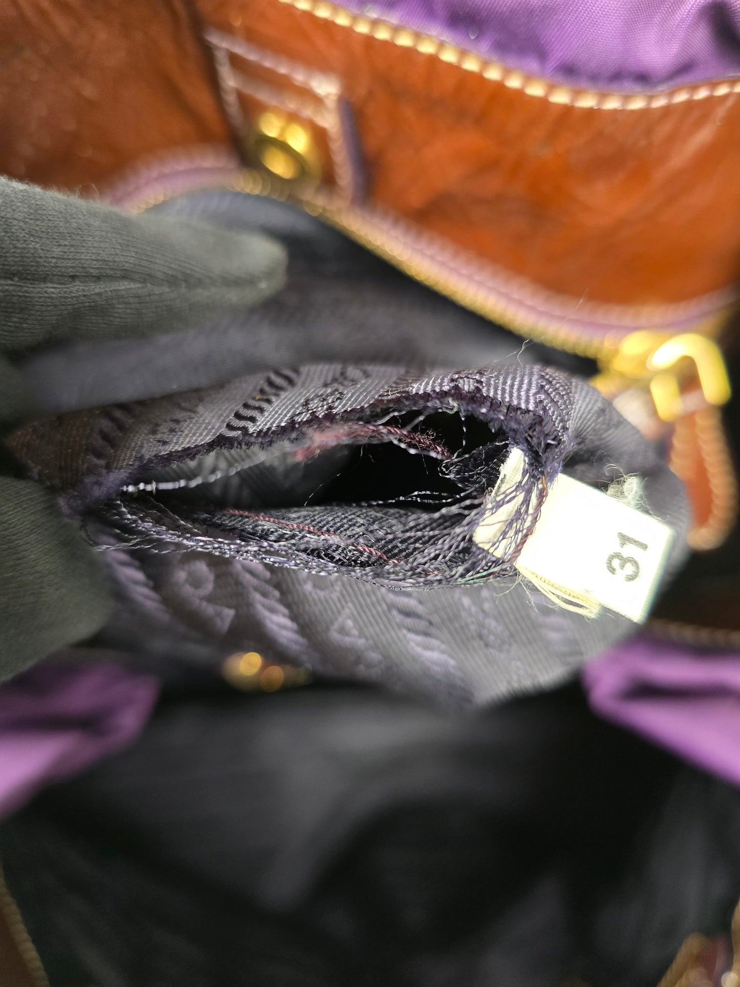 Prada Limited Edition Tessuto Pietre Jeweled Tote in Purple