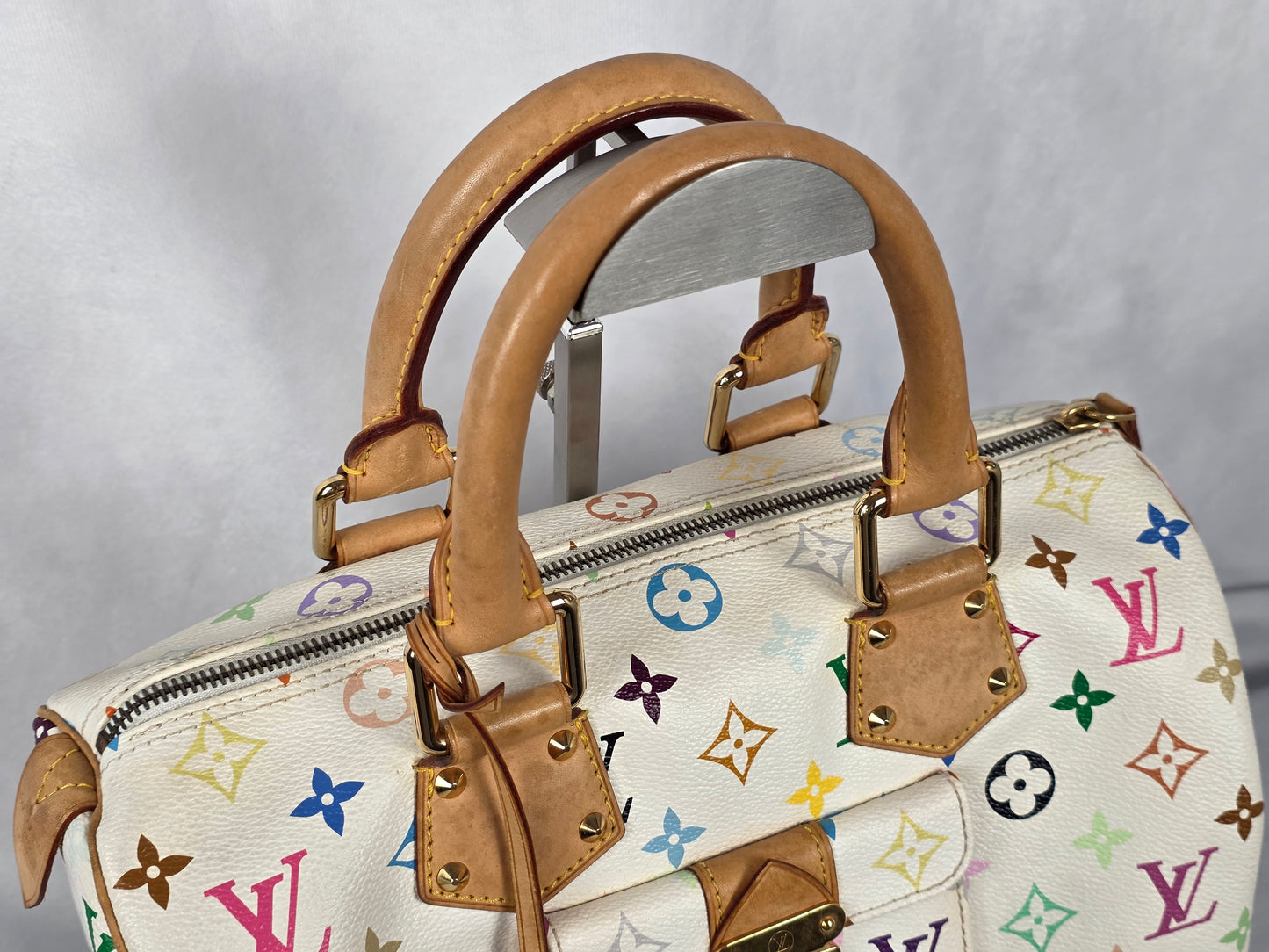 Louis Vuitton White Multicolor Murakami Speedy 30