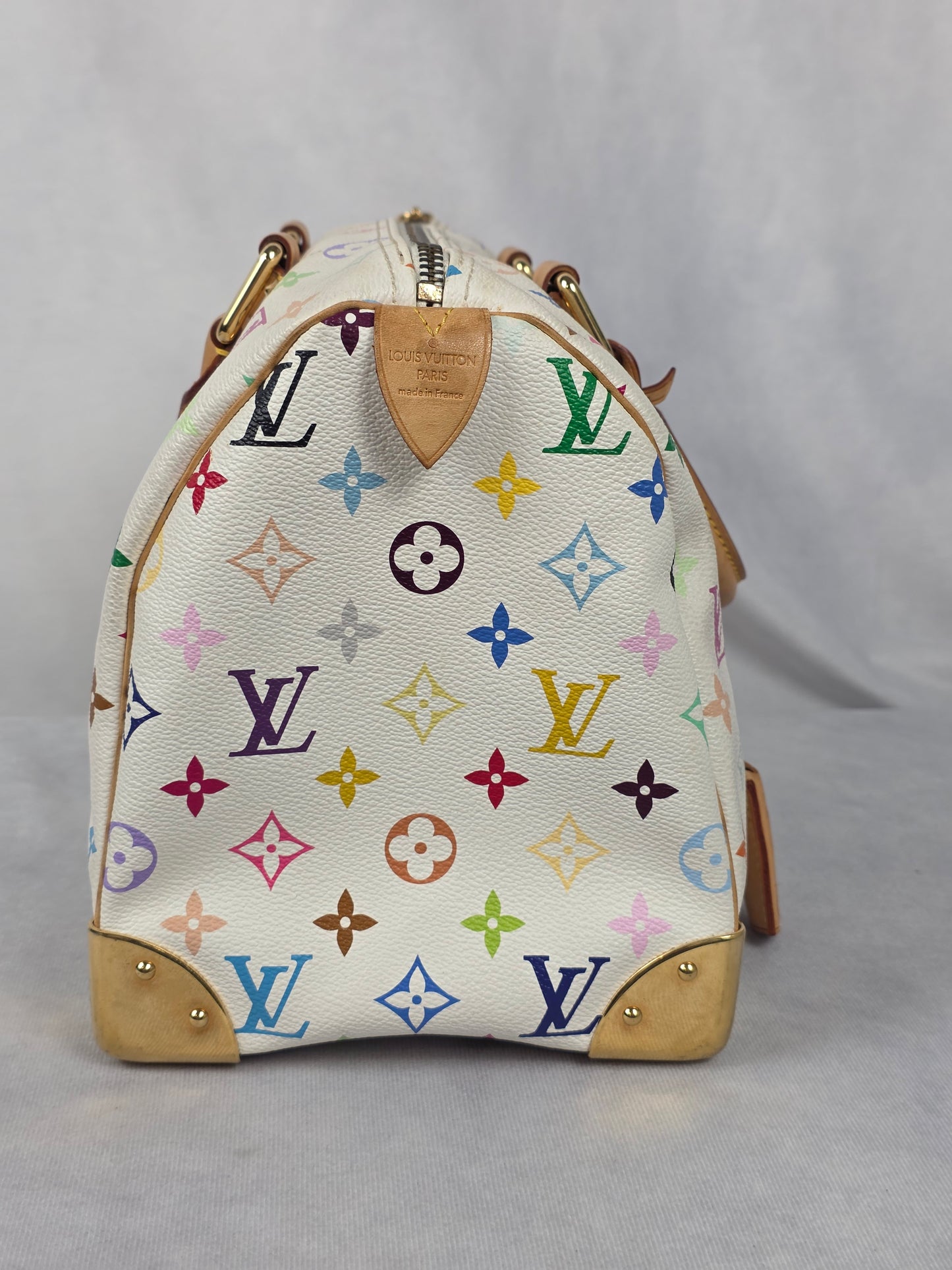 Louis Vuitton White Multicolor Murakami Speedy 30