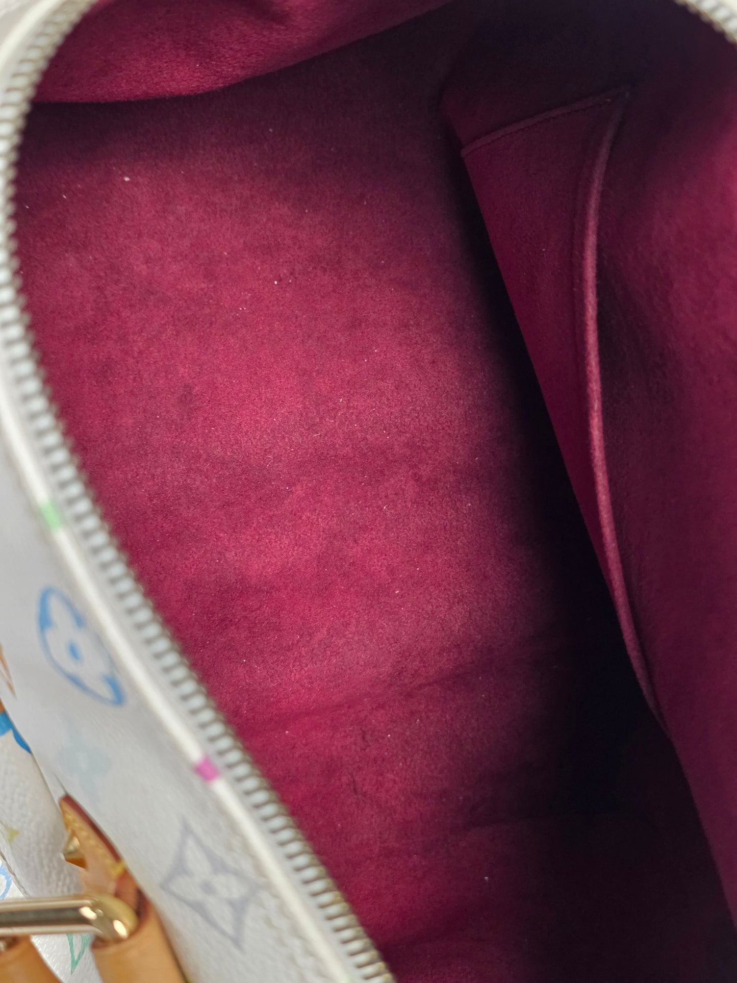 Louis Vuitton White Multicolor Murakami Speedy 30