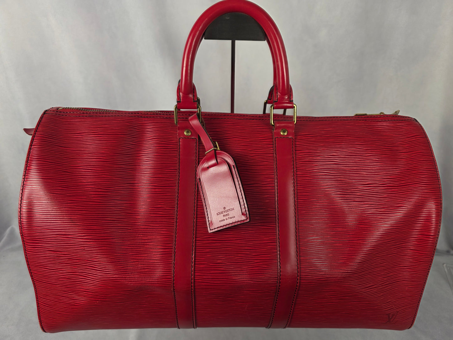 Louis Vuitton Vintage Red Epi Keepall 50