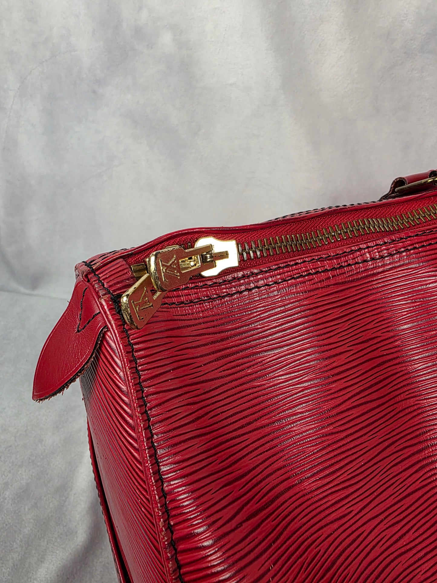 Louis Vuitton Vintage Red Epi Keepall 50