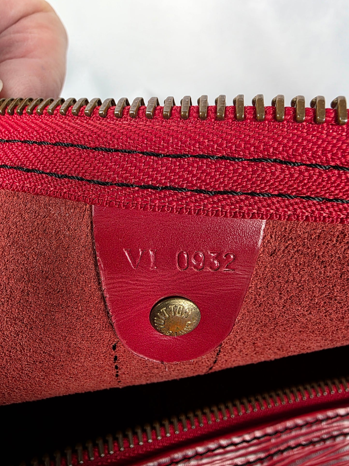 Louis Vuitton Vintage Red Epi Keepall 50