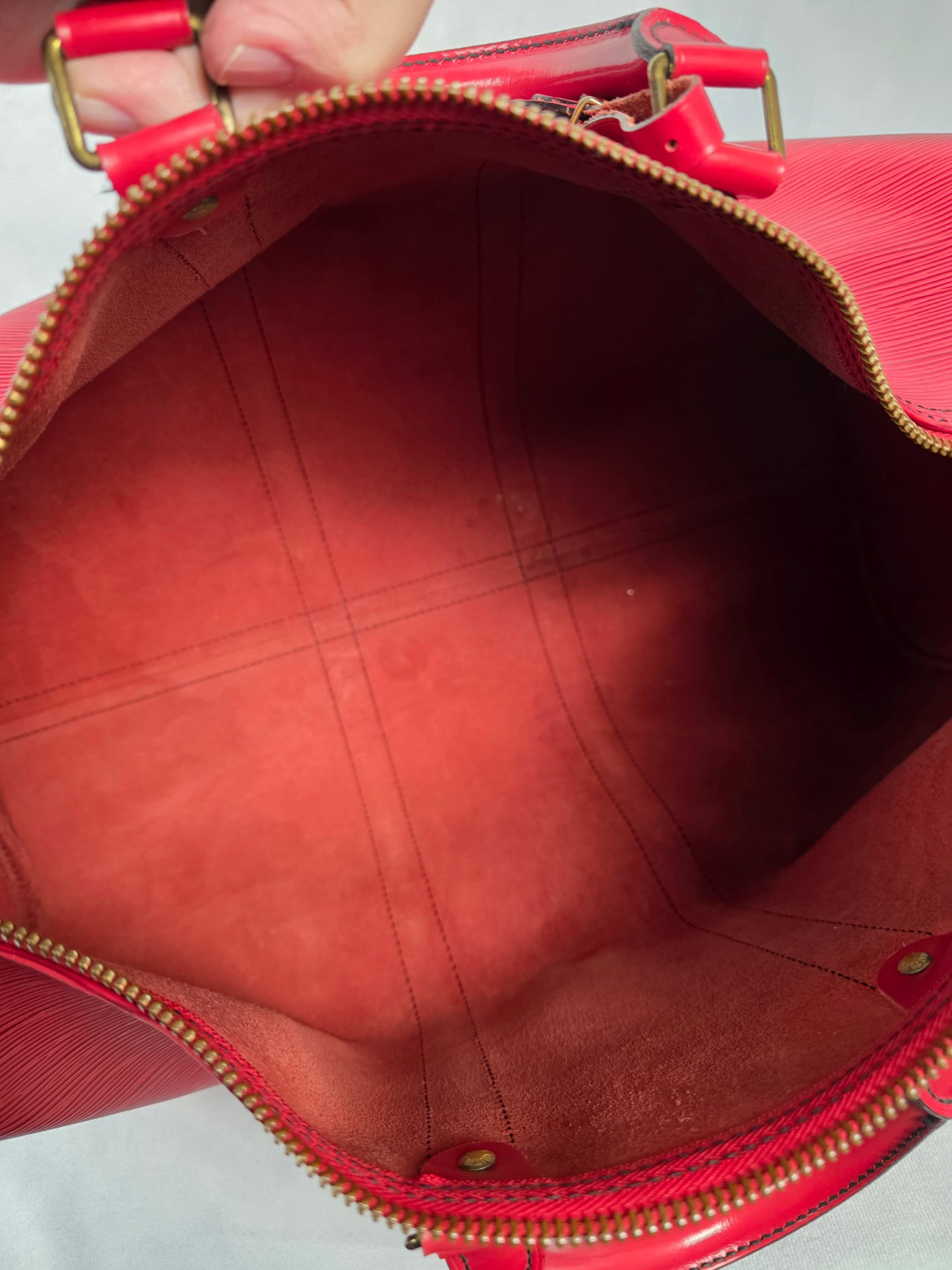 Louis Vuitton Vintage Red Epi Keepall 50