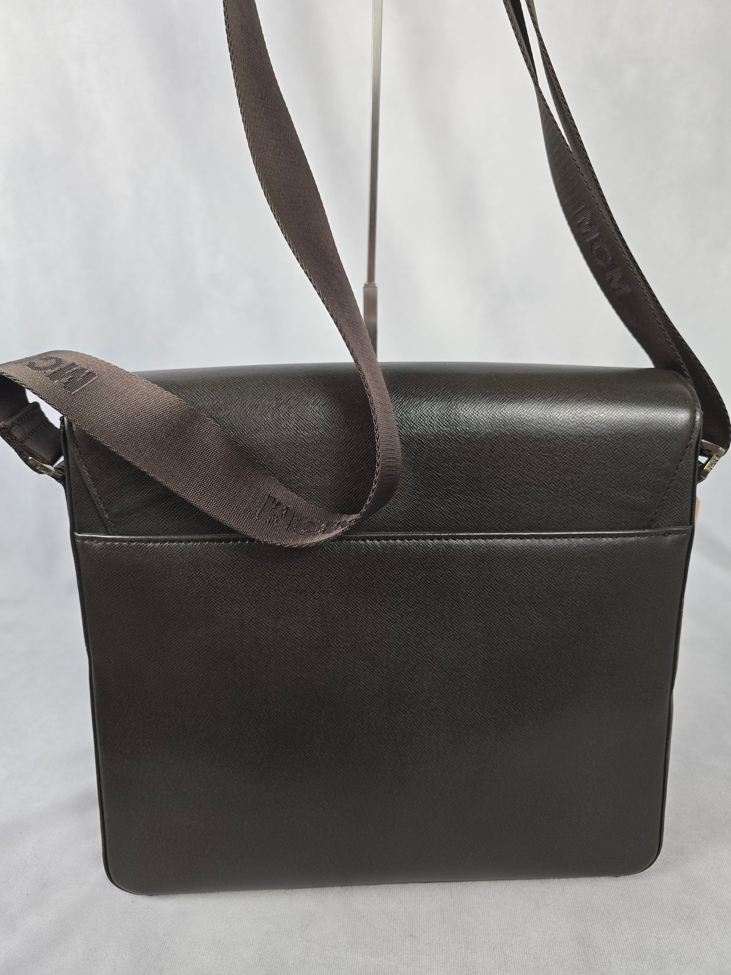 MCM Vintage Brown Leather Messenger Bag