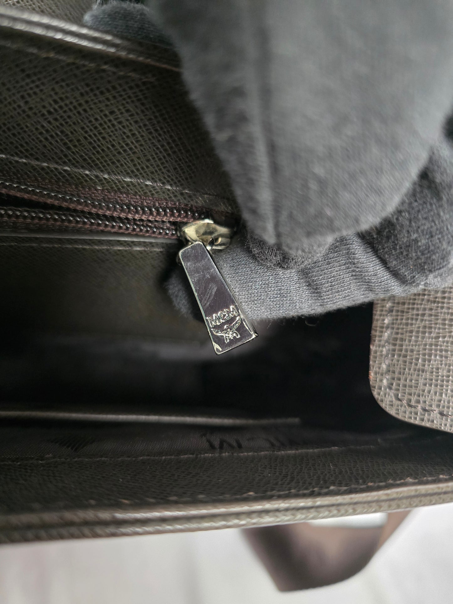 MCM Vintage Brown Leather Messenger Bag