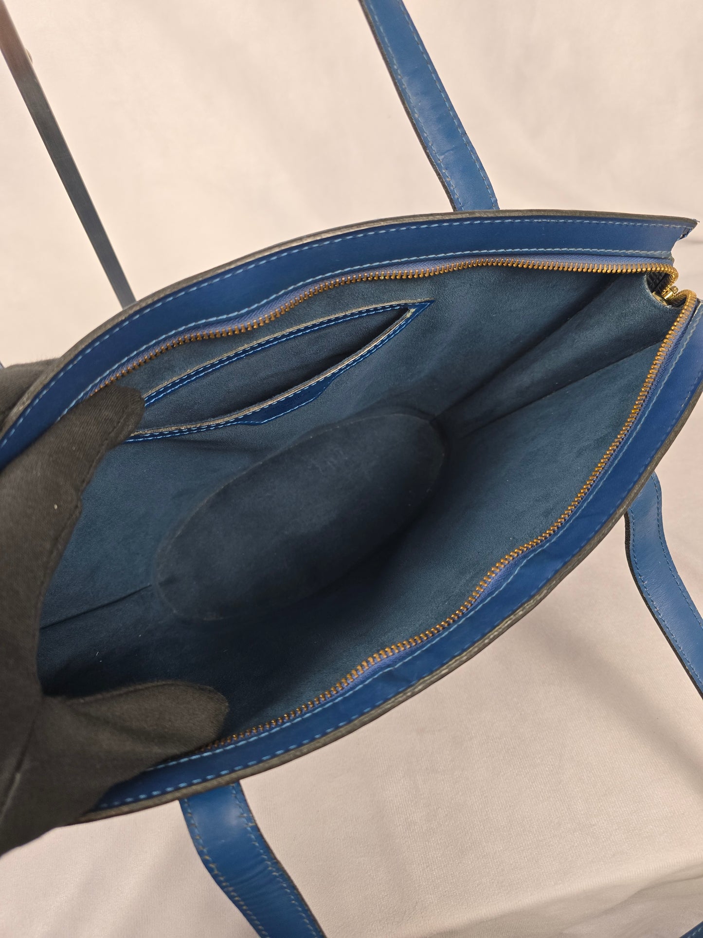 Louis Vuitton St Jacques PM Blue Epi Shoulder Bag