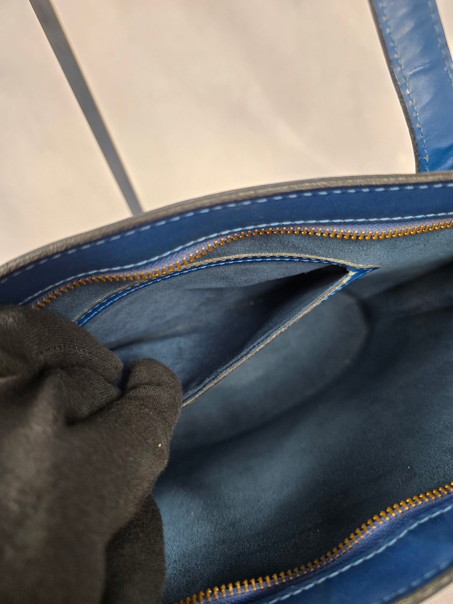 Louis Vuitton St Jacques PM Blue Epi Shoulder Bag