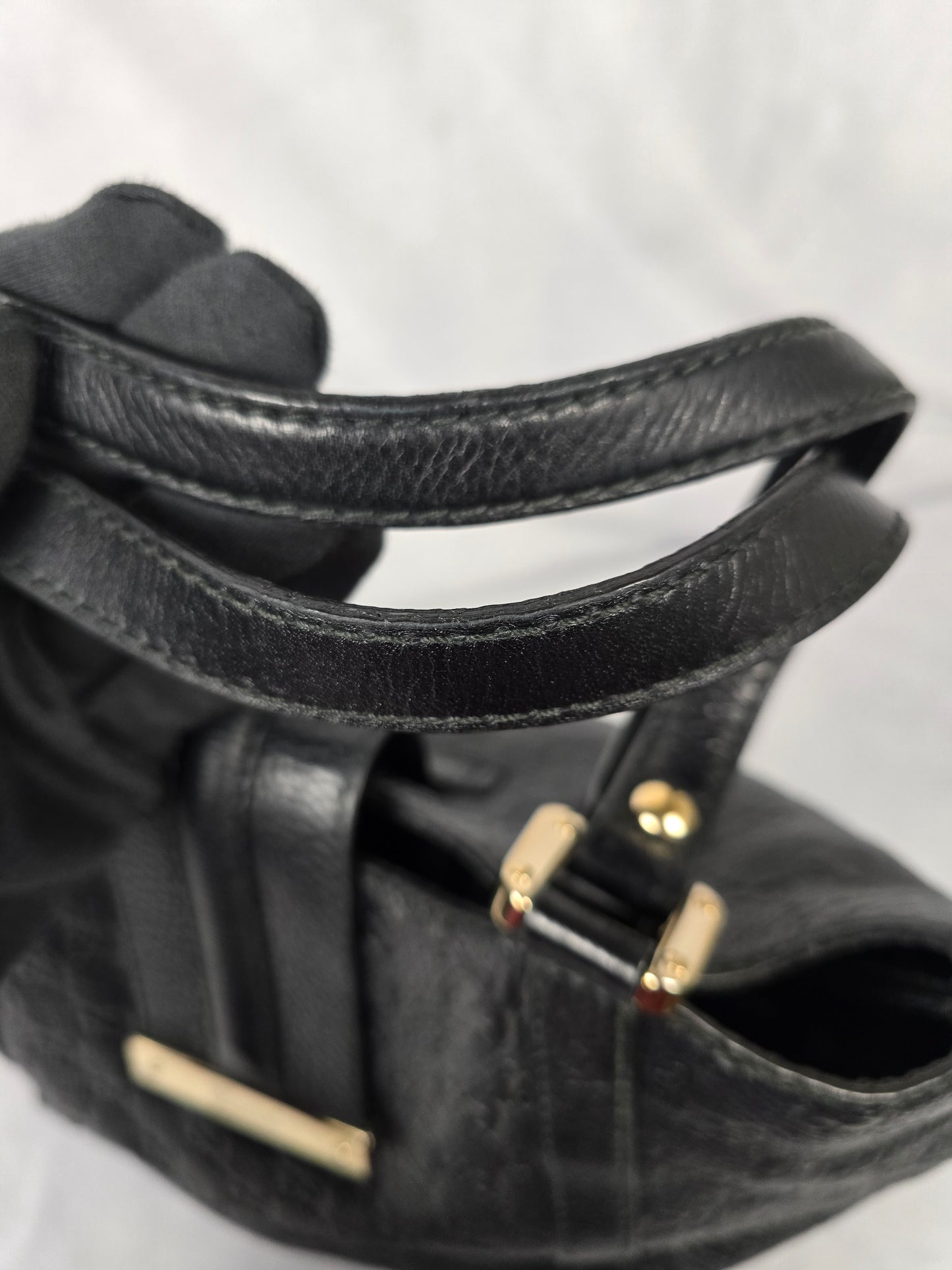 Gucci Guccissima Black Leather Tote Bag