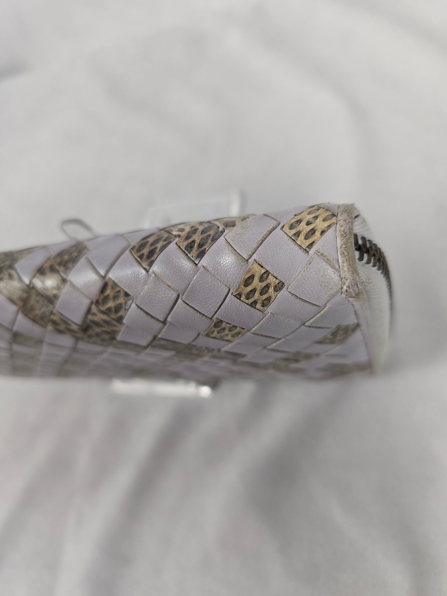 Bottega Veneta Mauve Intrecciato Leather Wallet