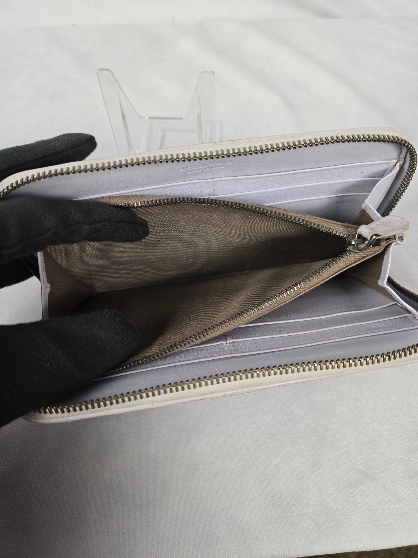 Bottega Veneta Mauve Intrecciato Leather Wallet