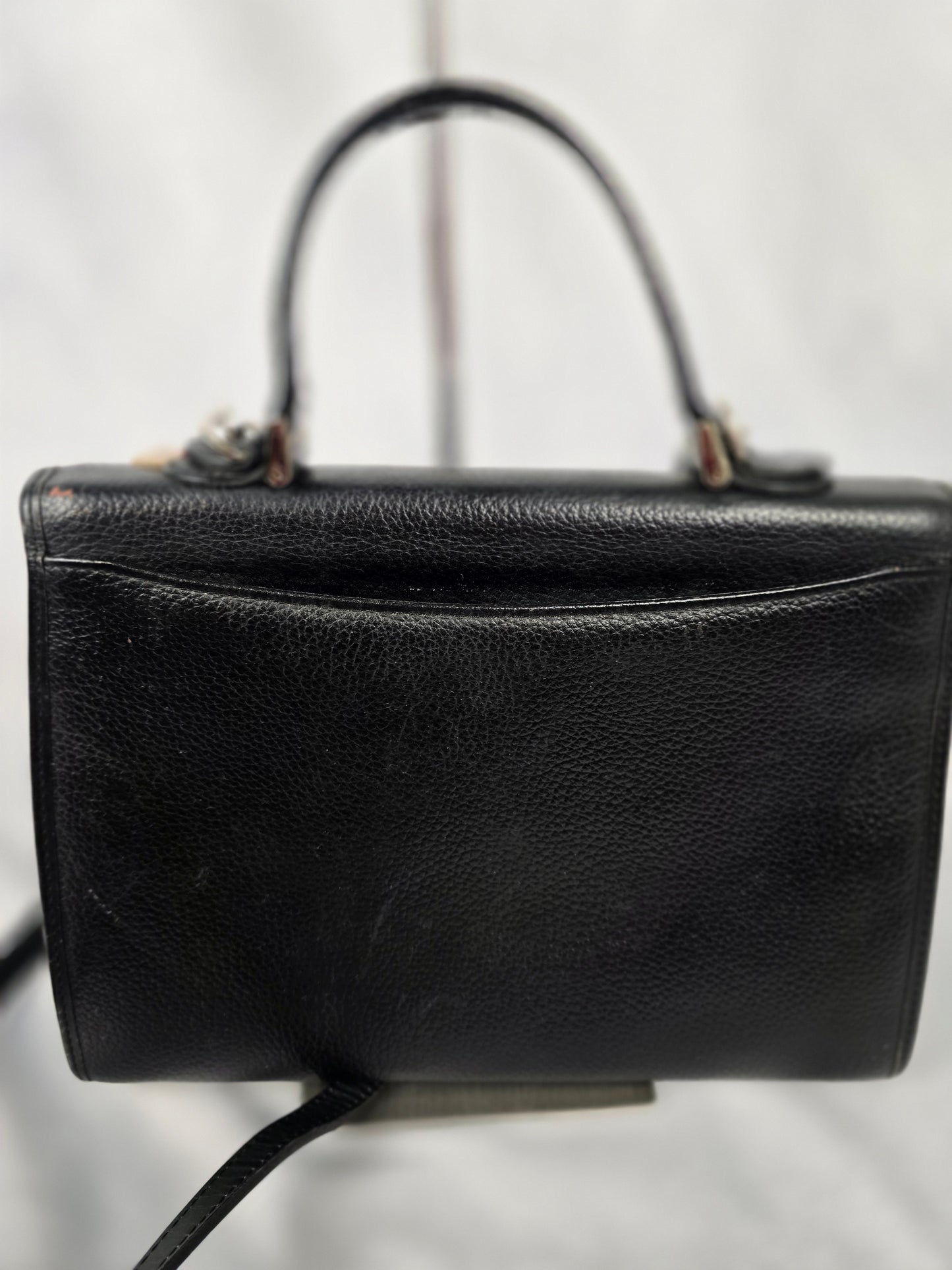 Burberry Black Leather Two-Way Handbag
