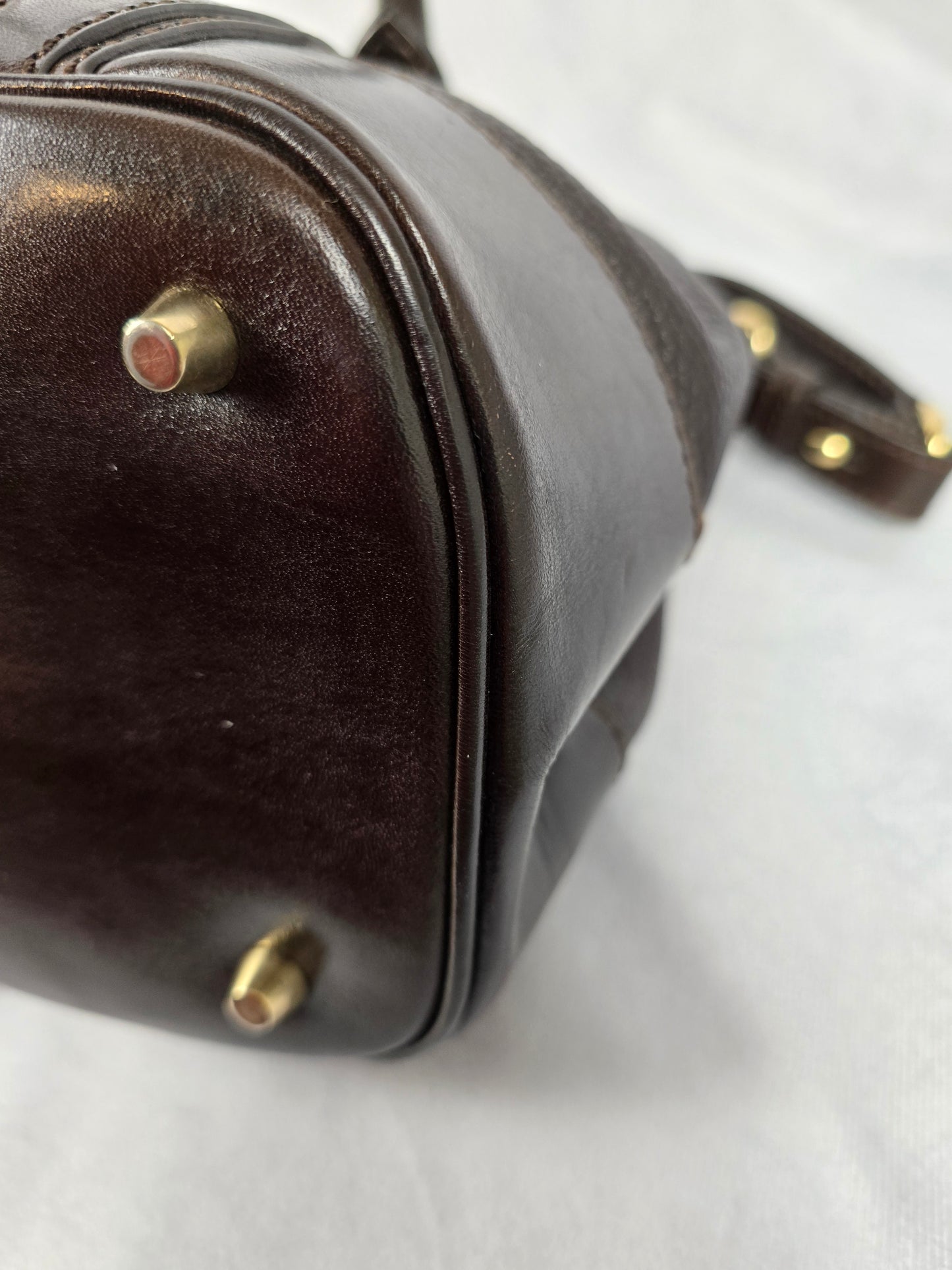 Burberry Brown Leather Two-Way Handbag