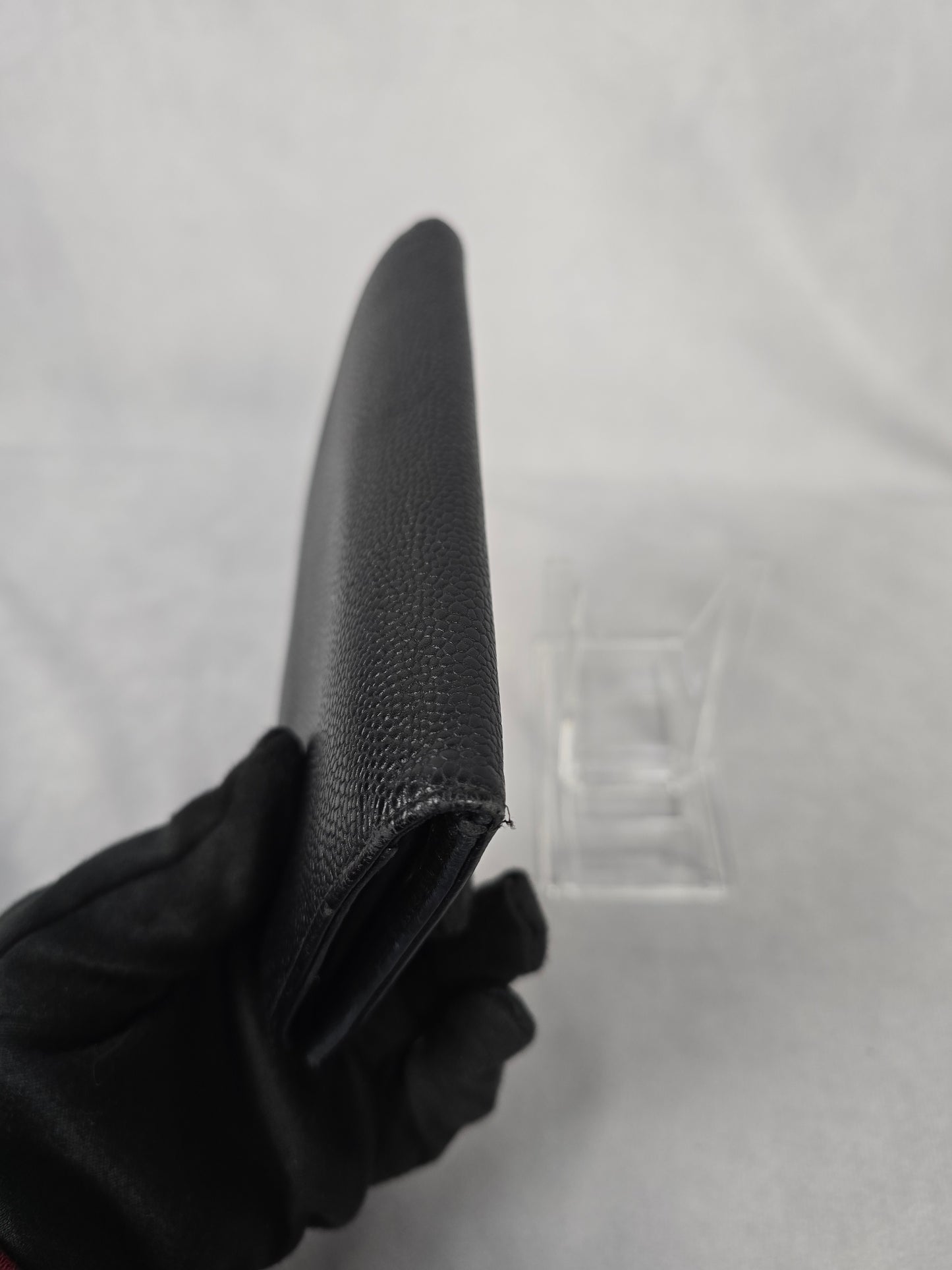 Chanel CC Black Pebble Leather Wallet
