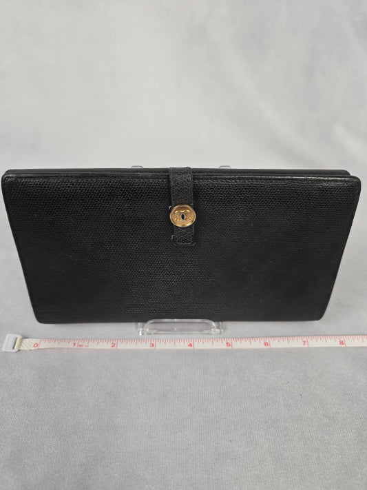 Chanel Black Wallet with Small Gold CC Logo