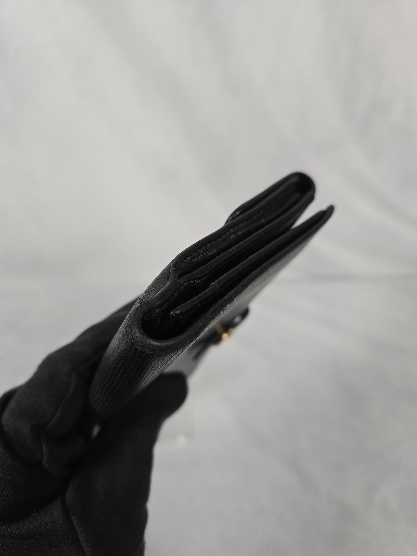 Chanel Black Wallet with Small Gold CC Logo