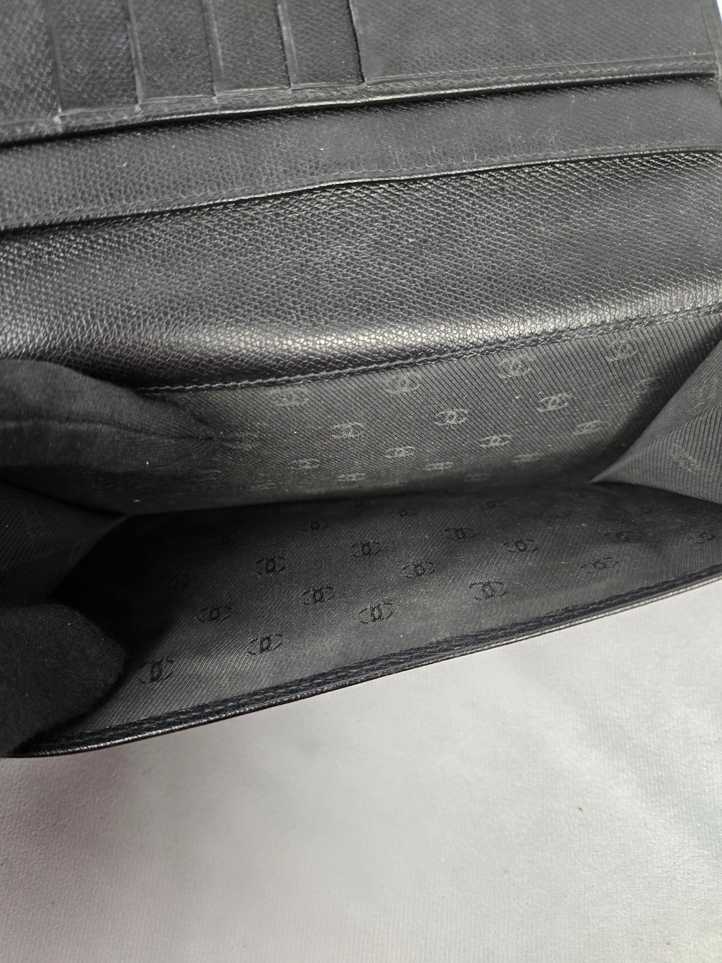 Chanel Black Wallet with Small Gold CC Logo