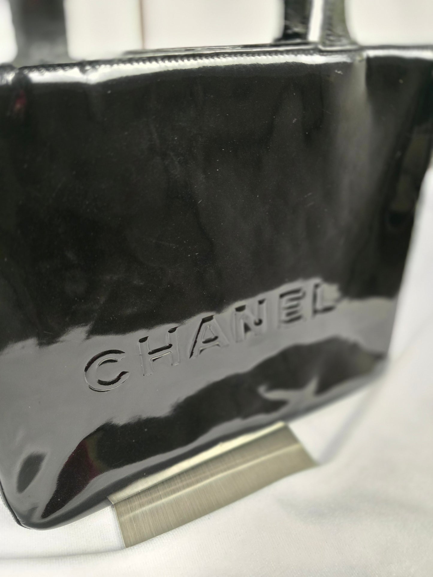 Chanel Black Patent LAX Tote