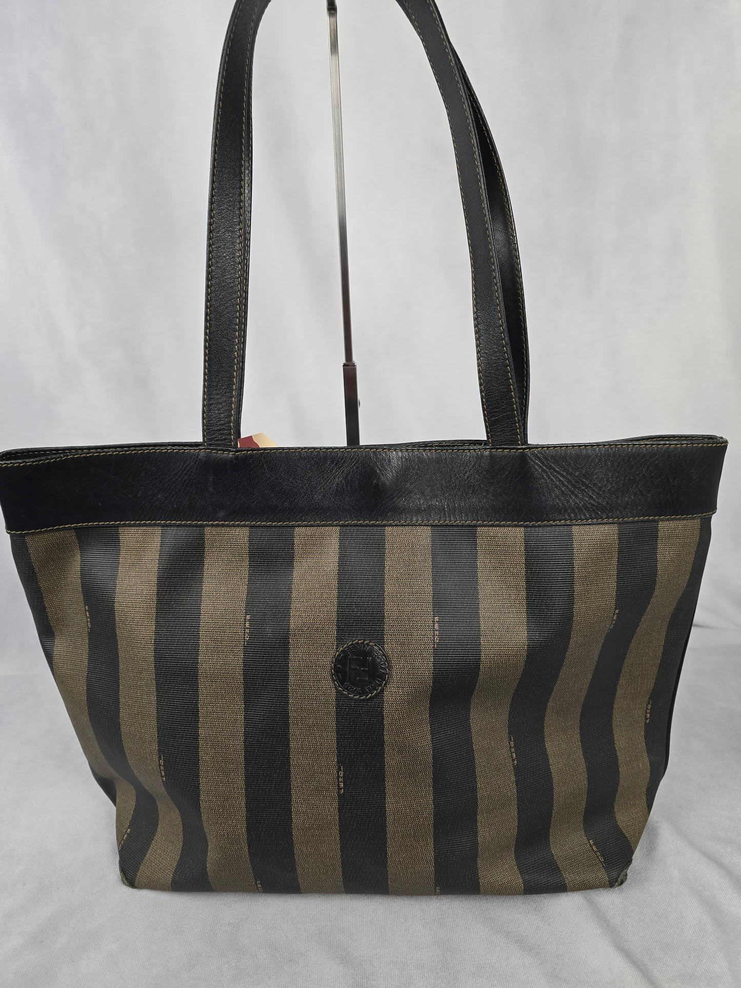 Fendi Pequin Vintage Large Tote