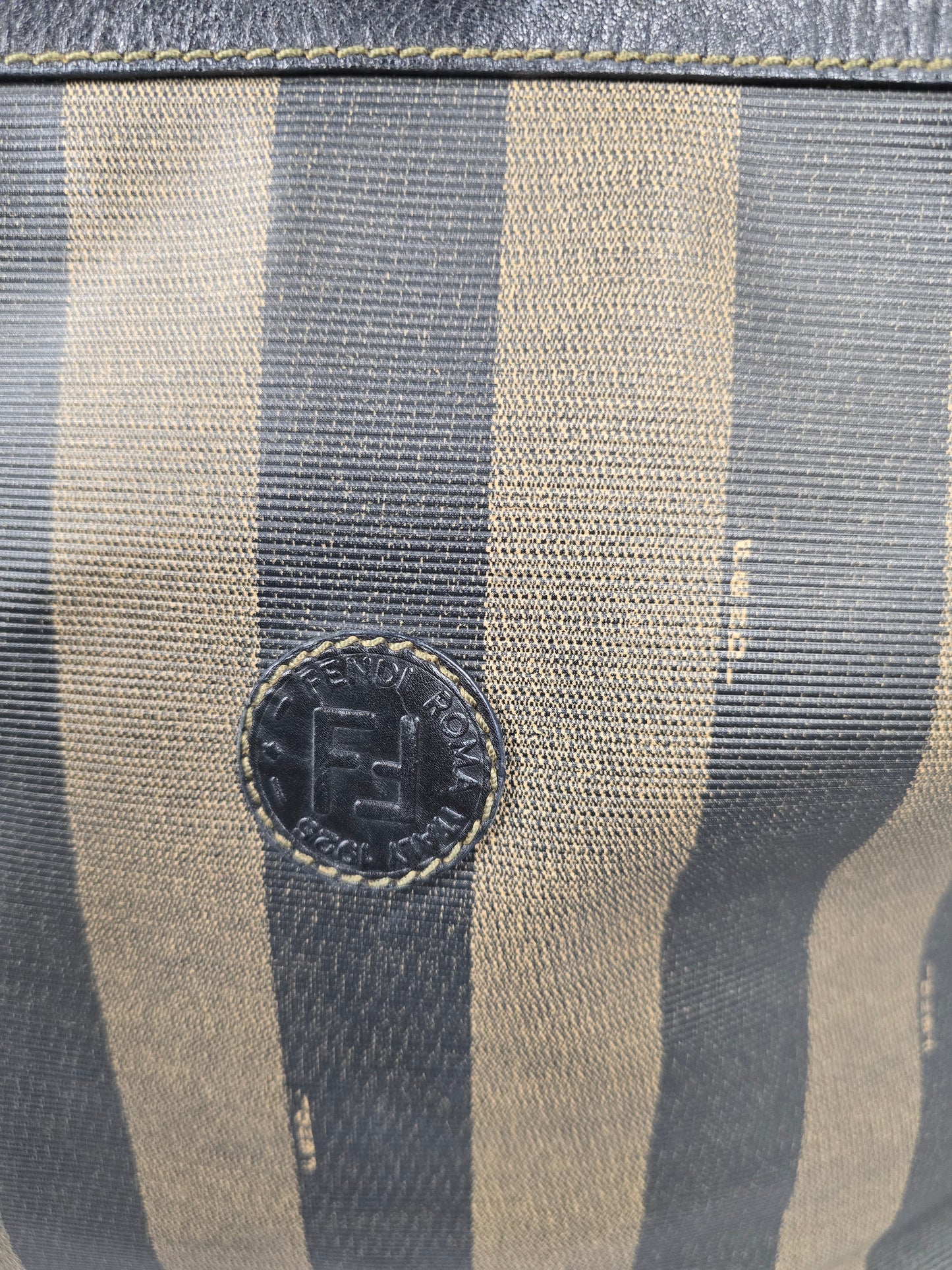 Fendi Pequin Vintage Large Tote