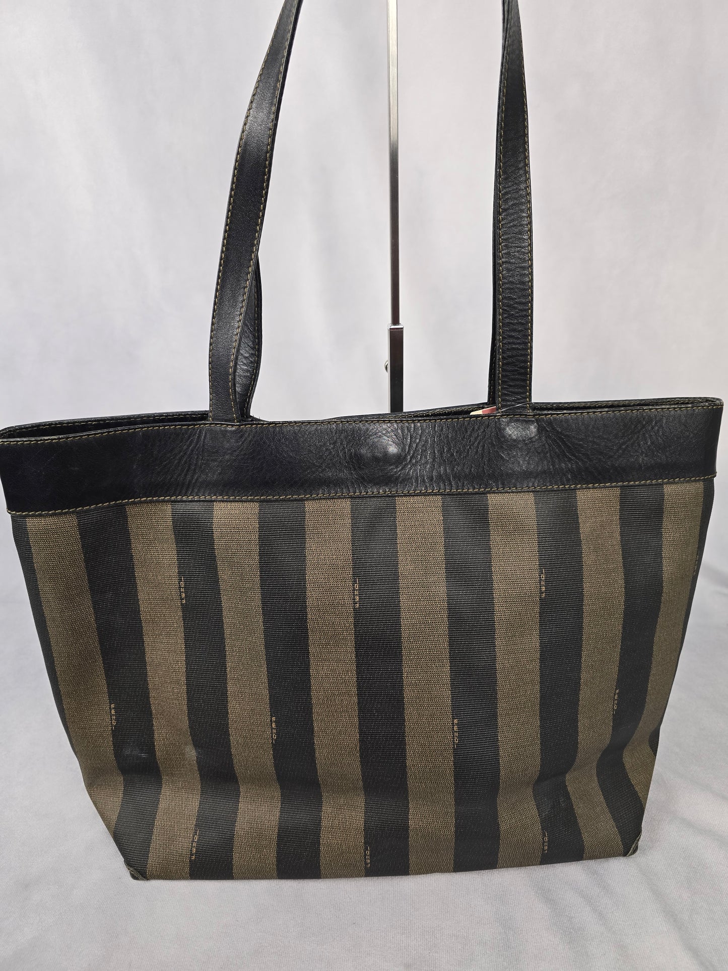 Fendi Pequin Vintage Large Tote