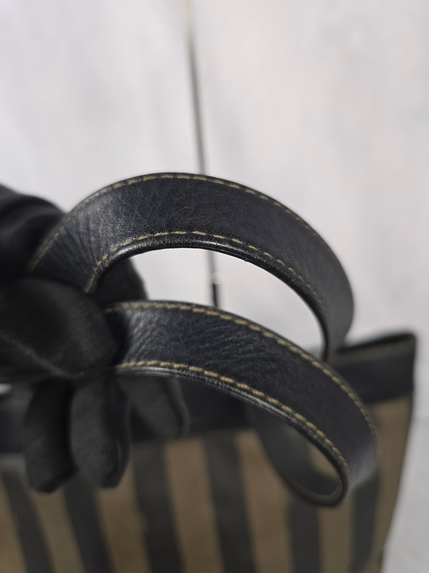 Fendi Pequin Vintage Large Tote