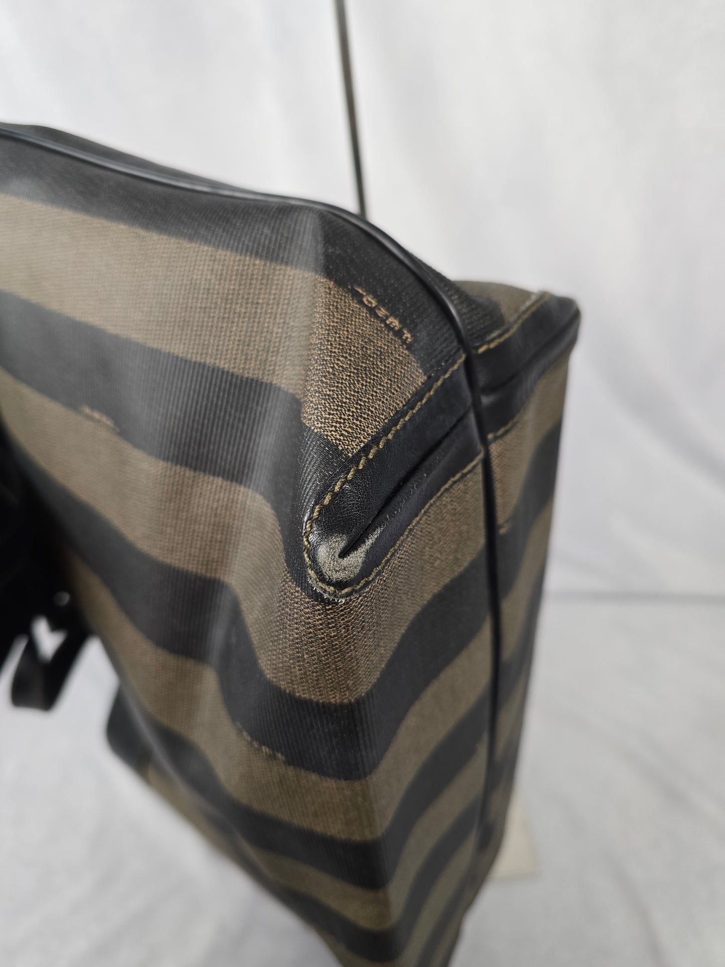 Fendi Pequin Vintage Large Tote