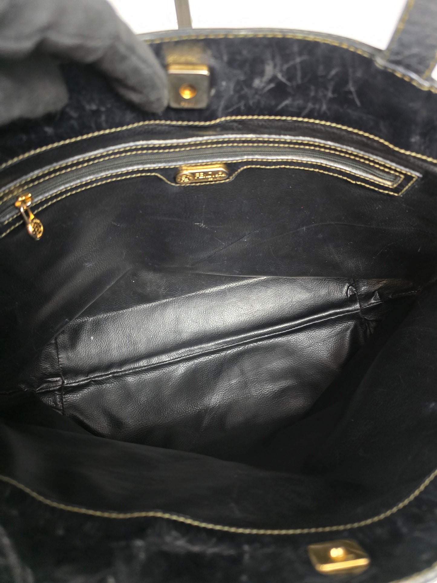 Fendi Pequin Vintage Large Tote