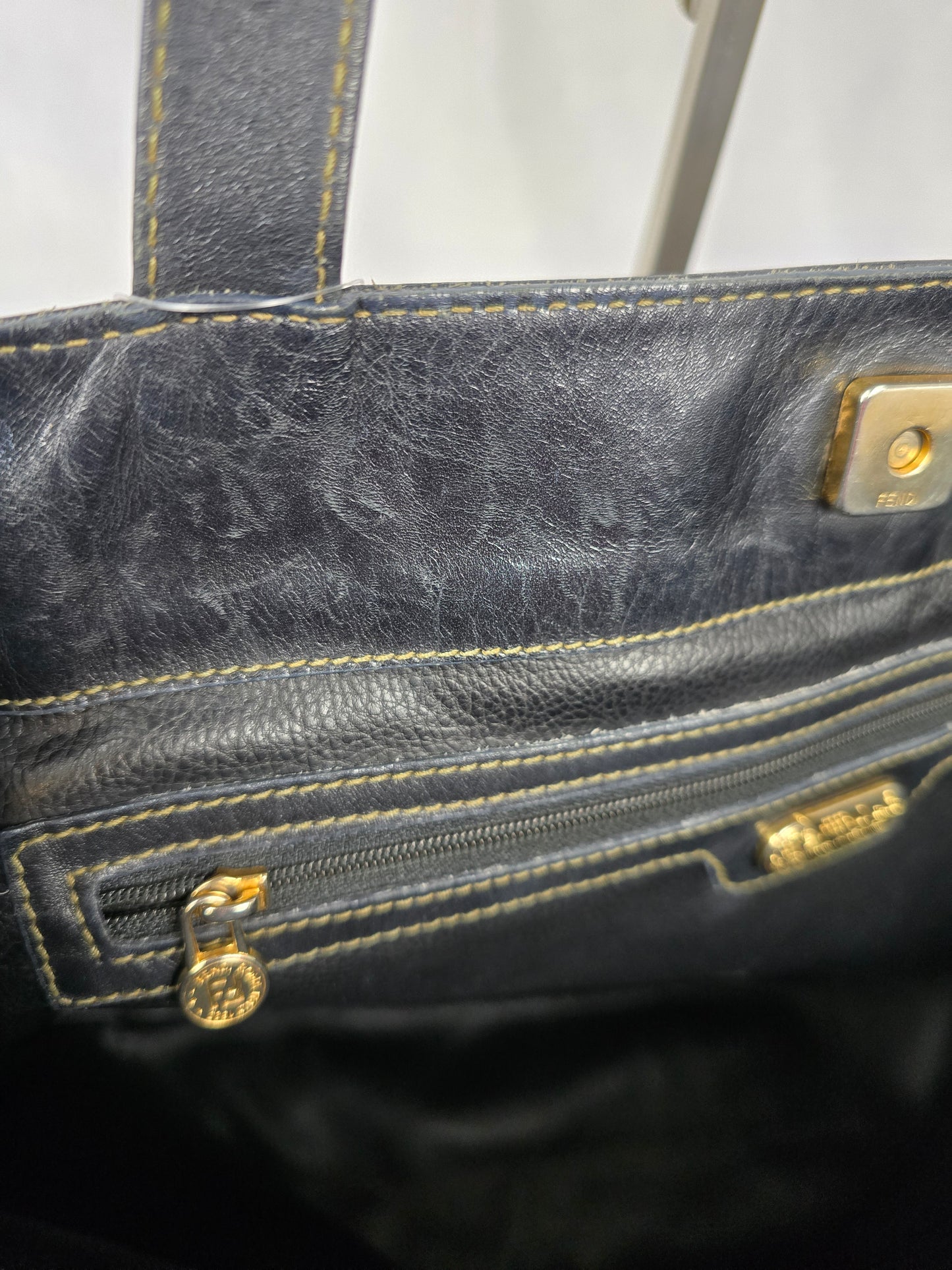 Fendi Pequin Vintage Large Tote