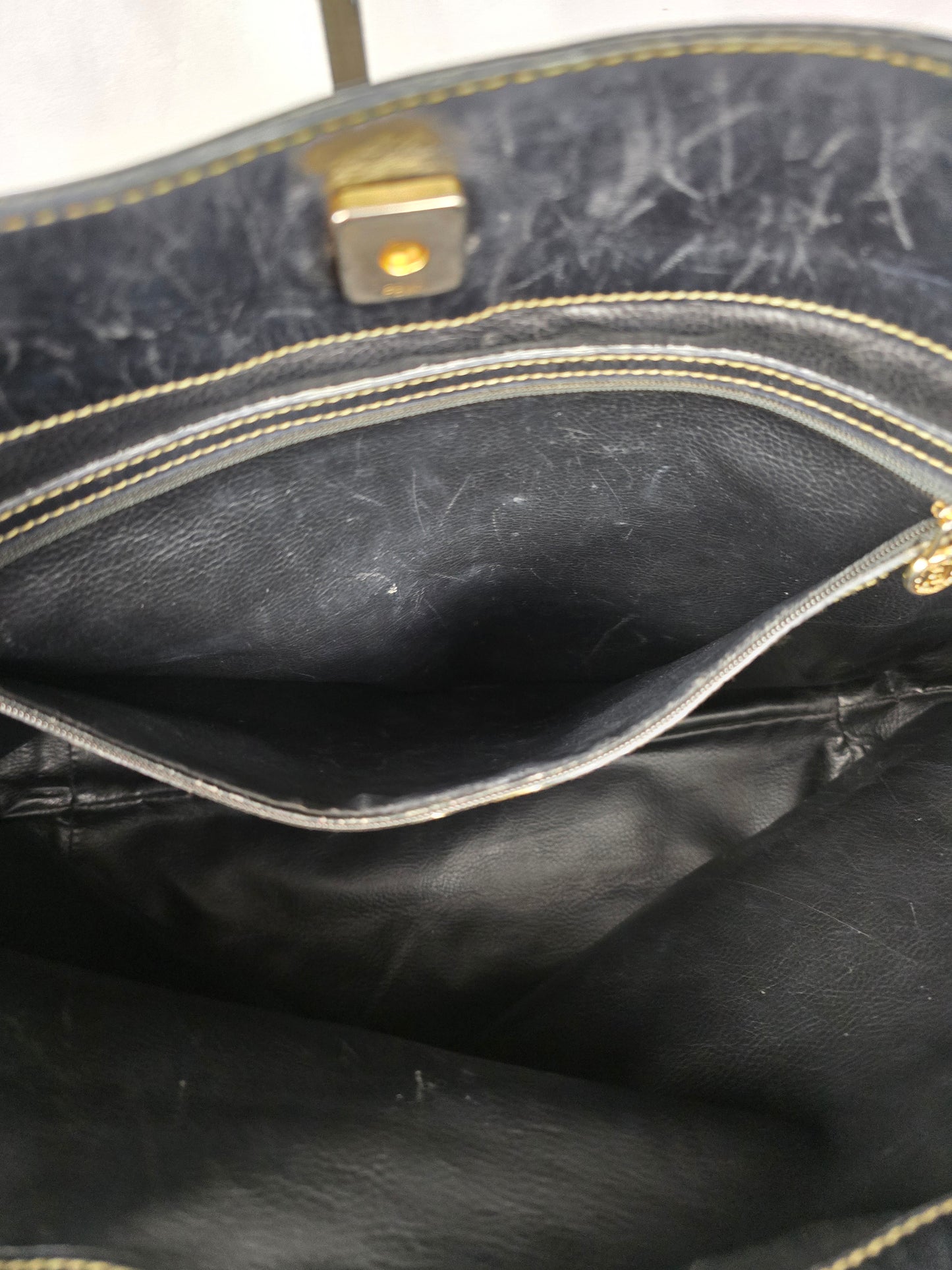 Fendi Pequin Vintage Large Tote