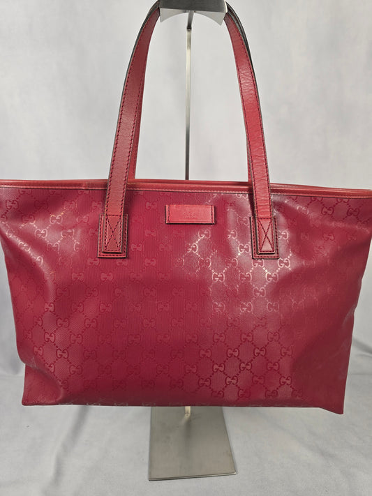 Gucci GG Imprime Tote in Red