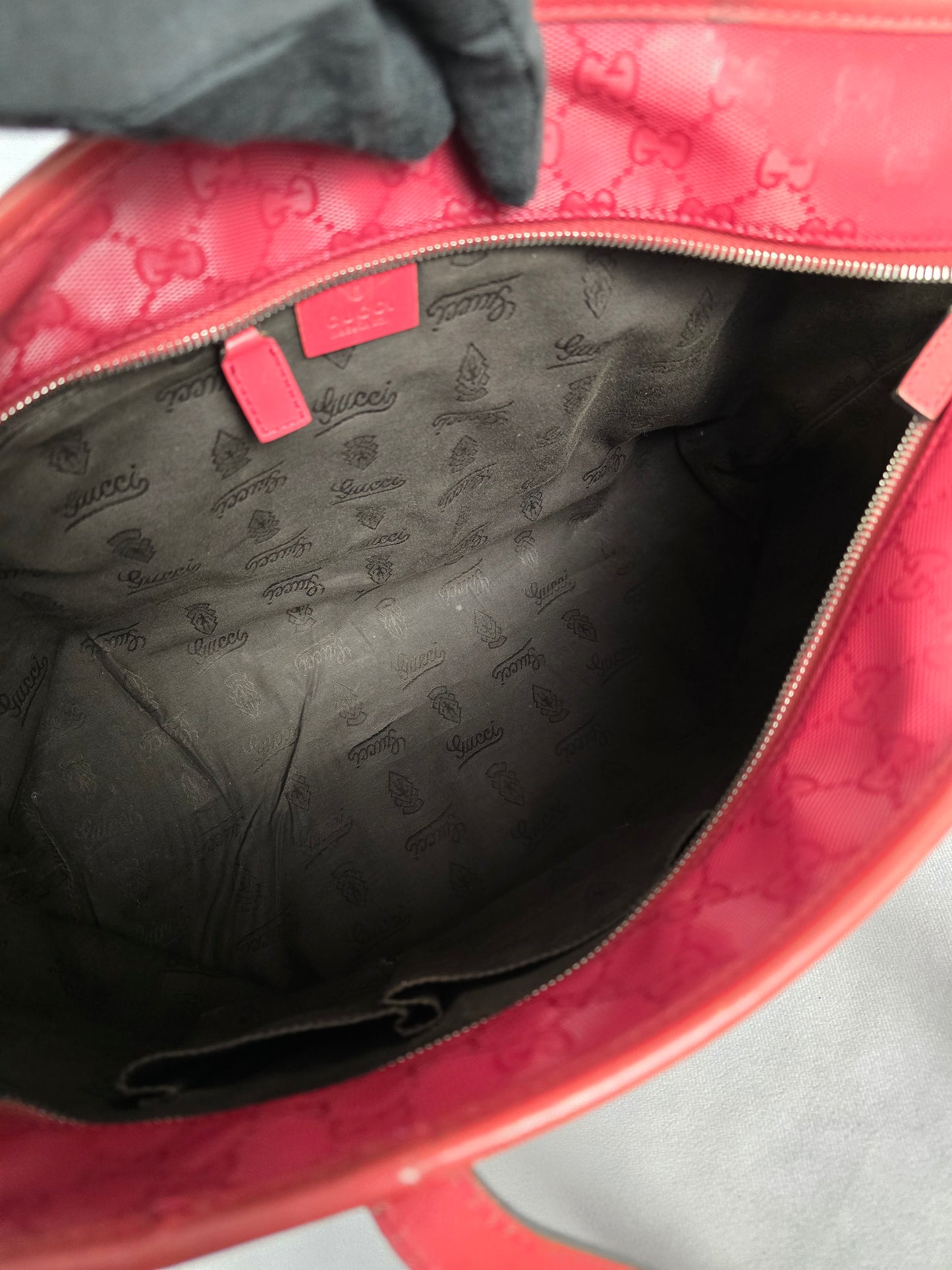 Gucci GG Imprime Tote in Red