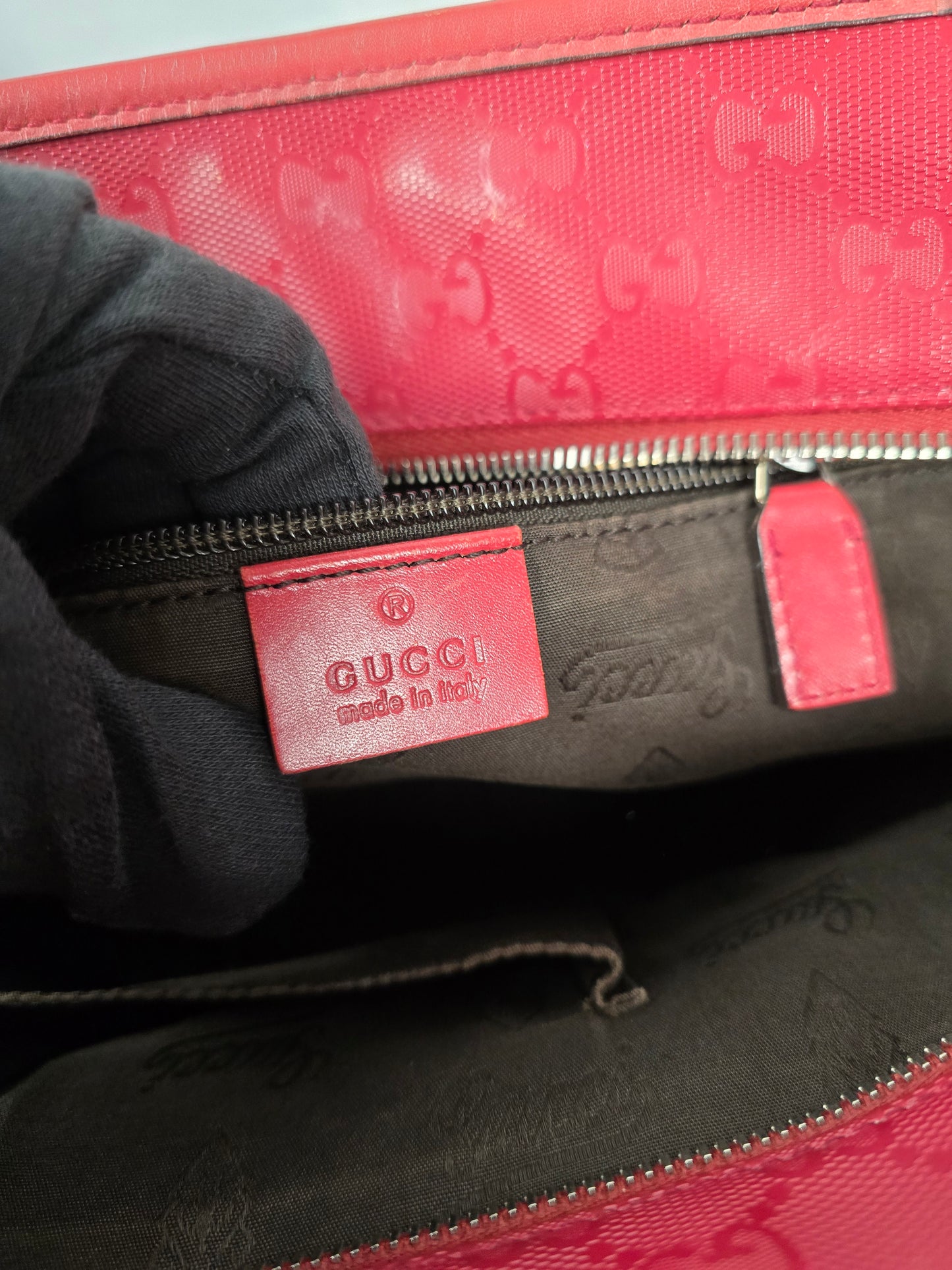 Gucci GG Imprime Tote in Red