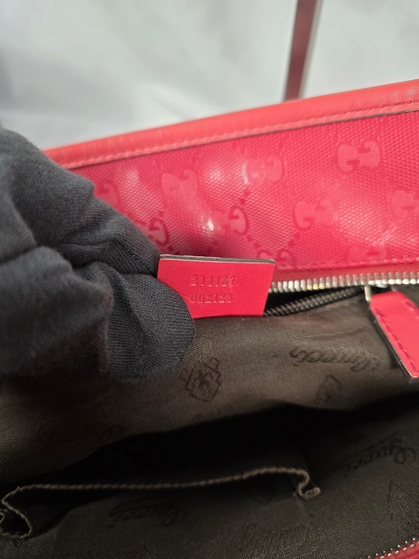 Gucci GG Imprime Tote in Red