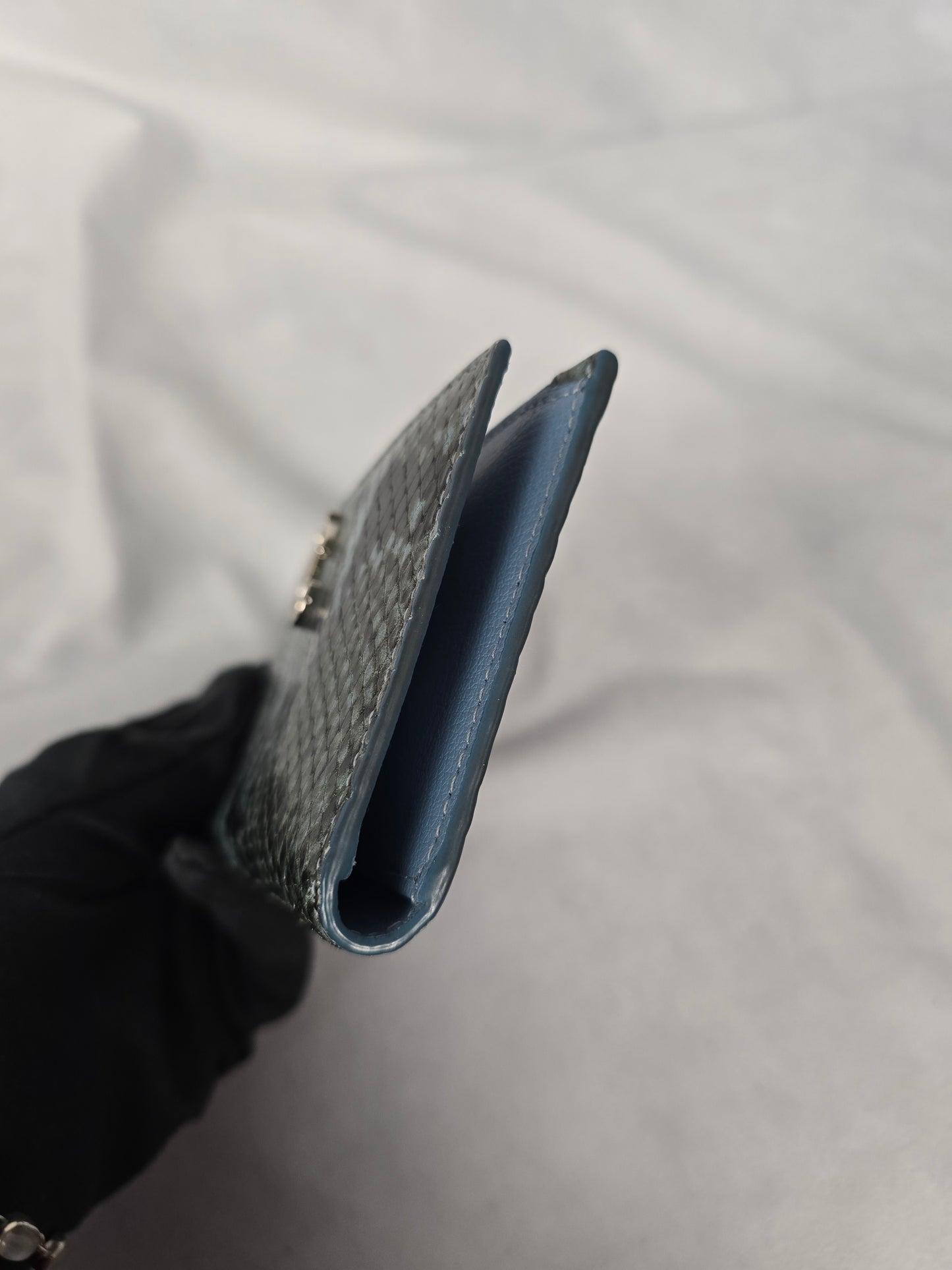Jimmy Choo Eelskin green/black wallet