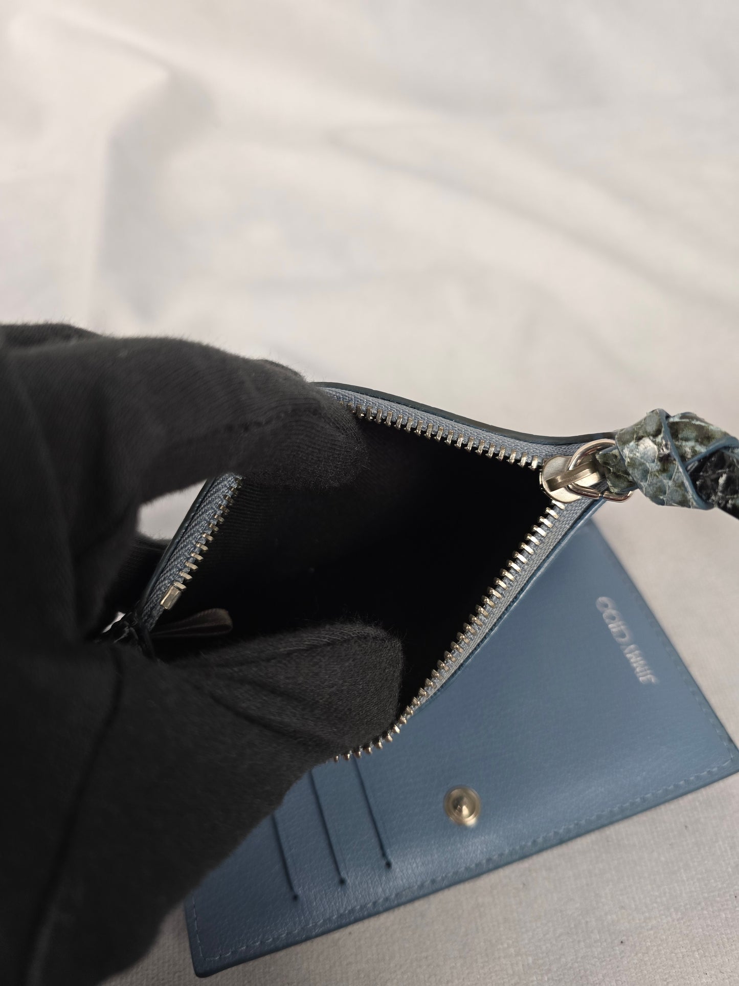 Jimmy Choo Eelskin green/black wallet