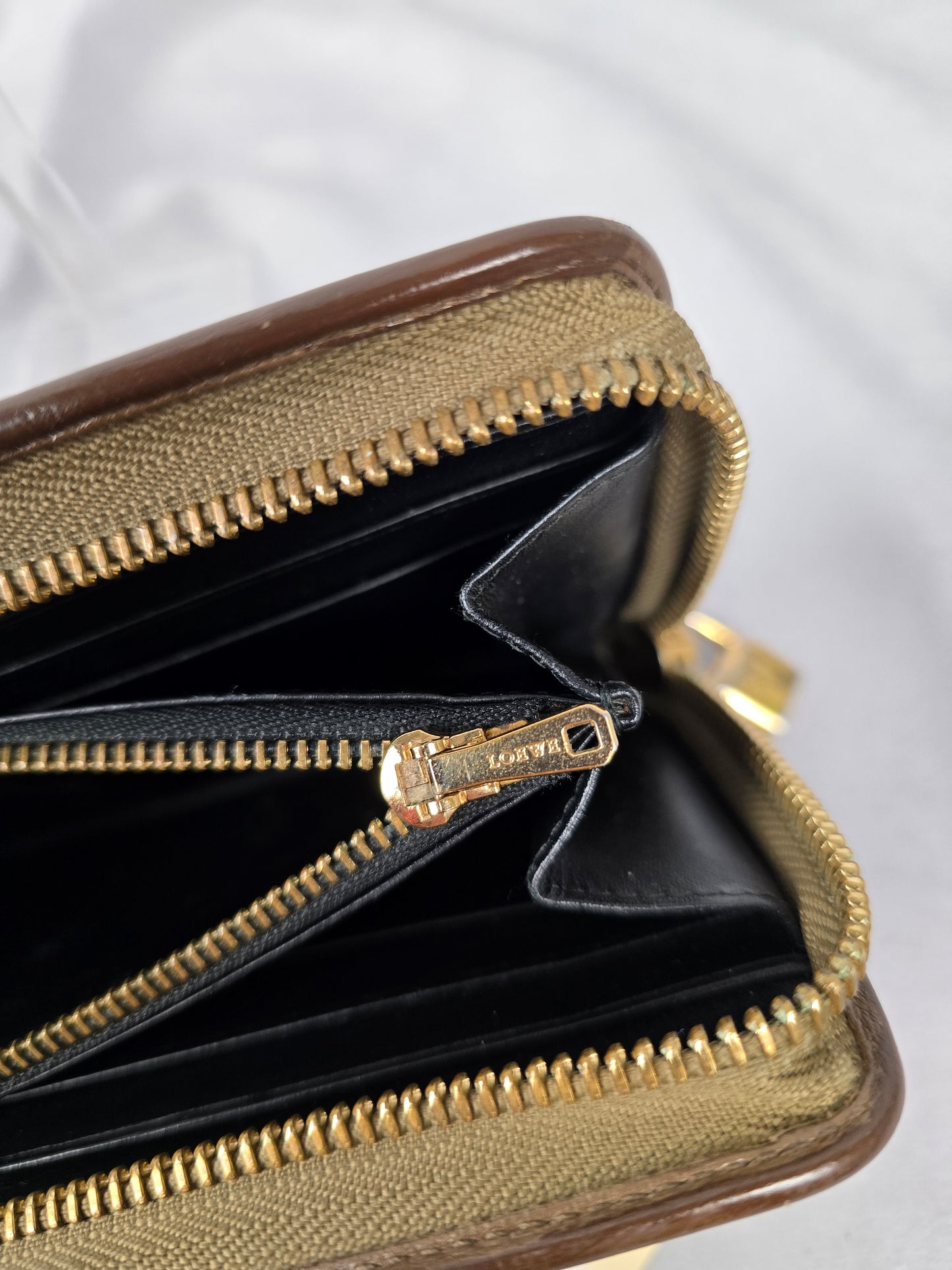 Loewe Natural Leather Padlock Wallet