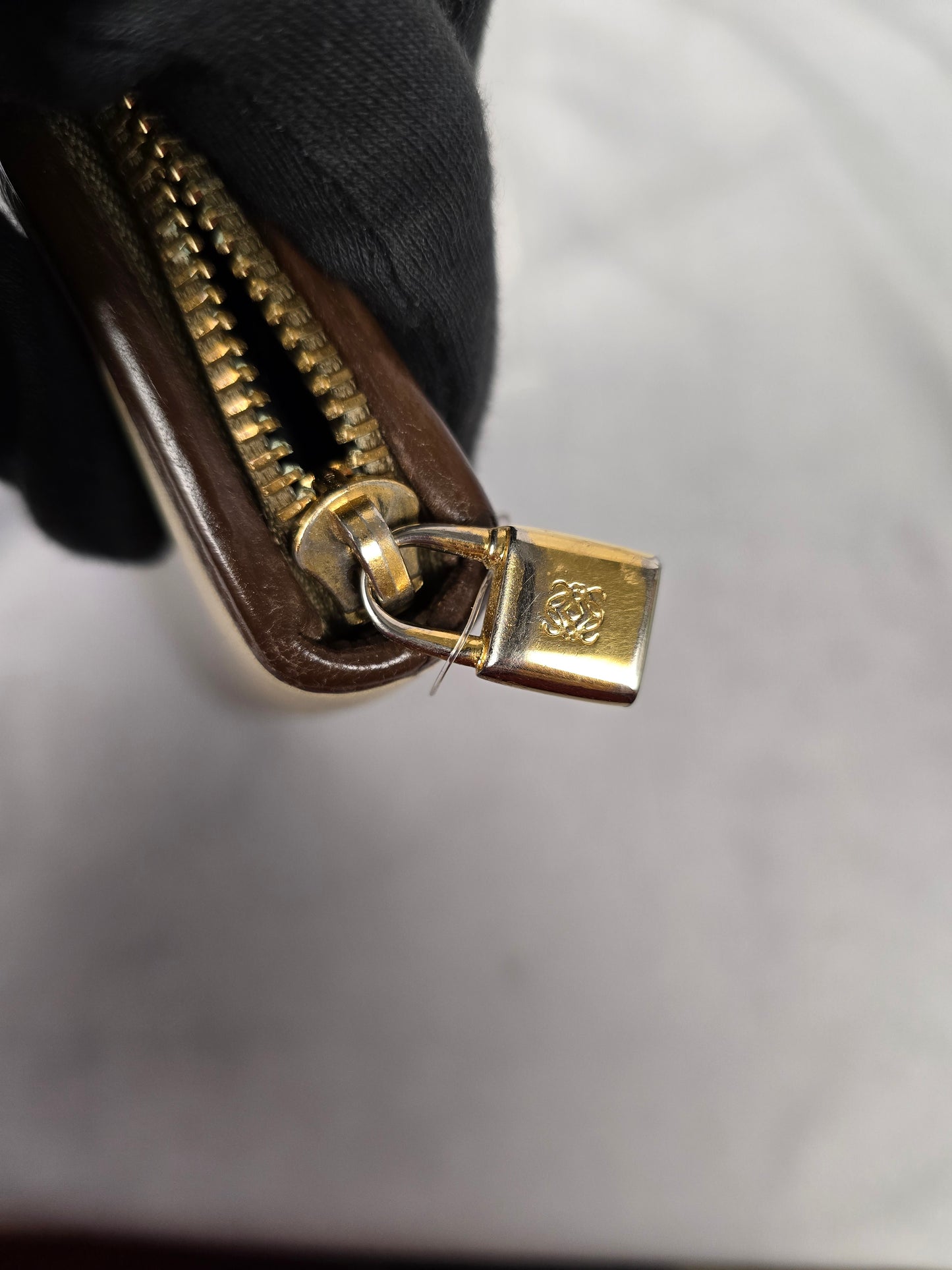 Loewe Natural Leather Padlock Wallet