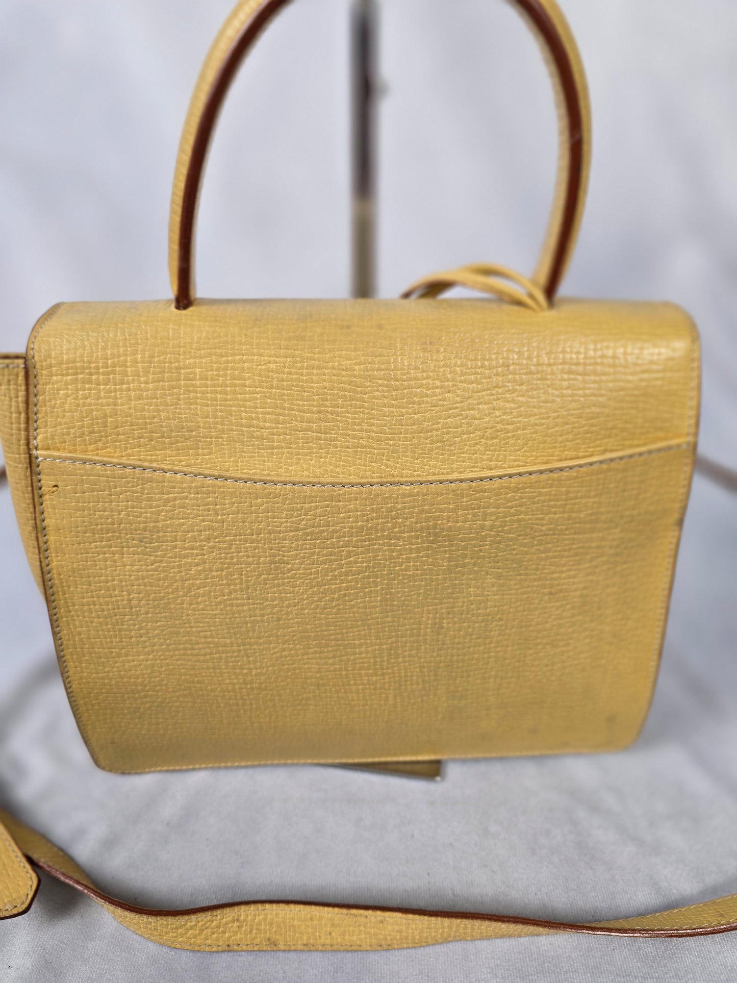 Loewe Barcelona Yellow Leather Two-Way Handbag