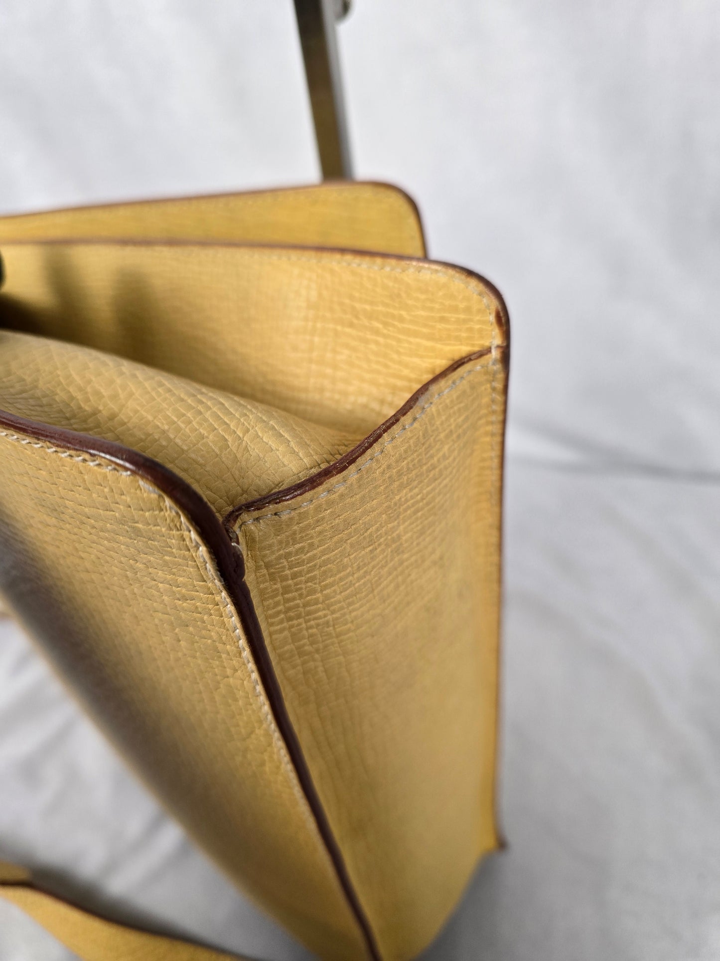 Loewe Barcelona Yellow Leather Two-Way Handbag