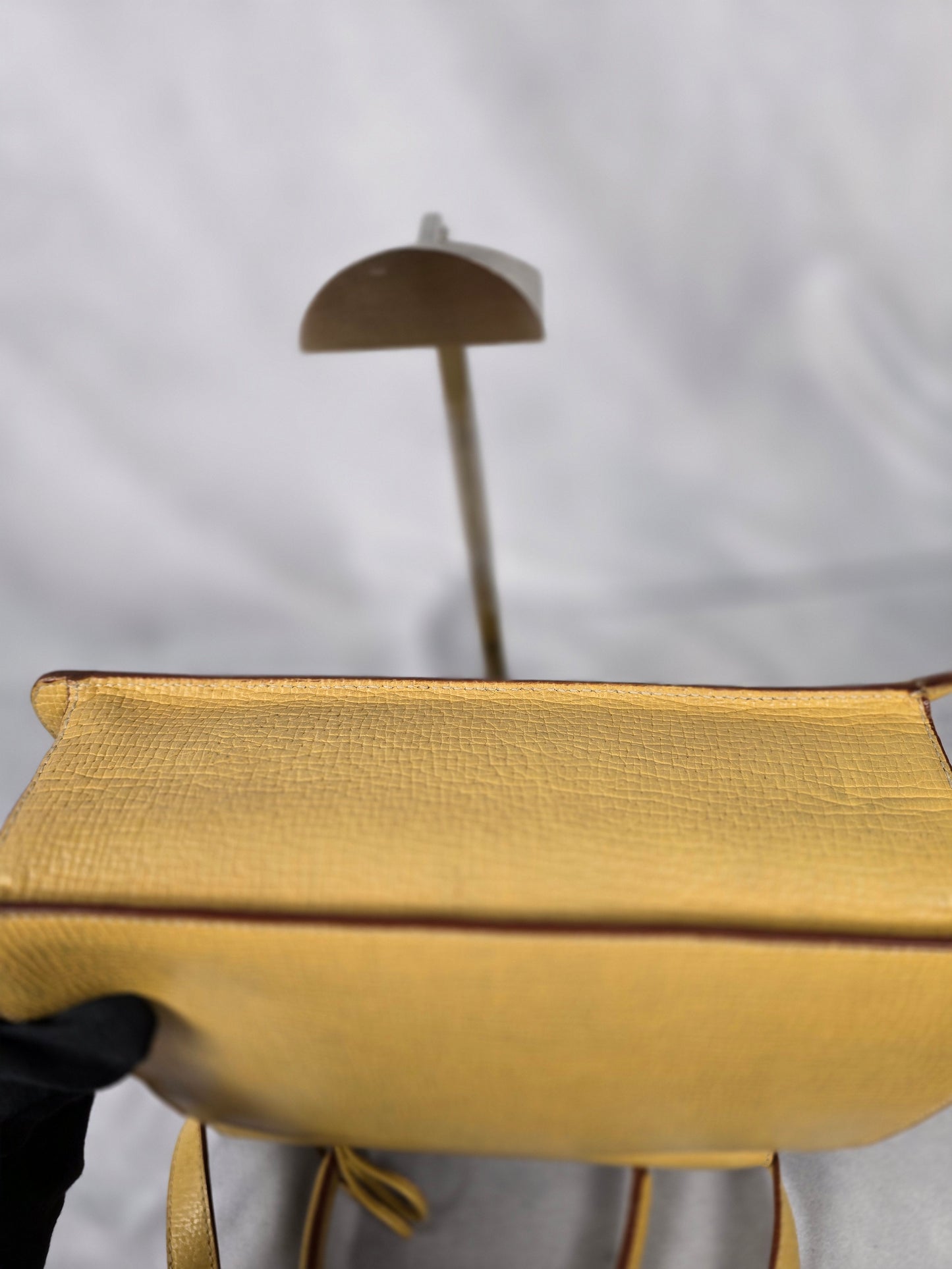Loewe Barcelona Yellow Leather Two-Way Handbag